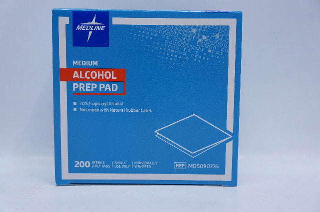 Medline MDS090735 Alcohol Prep Pad, Medium - Box of 200