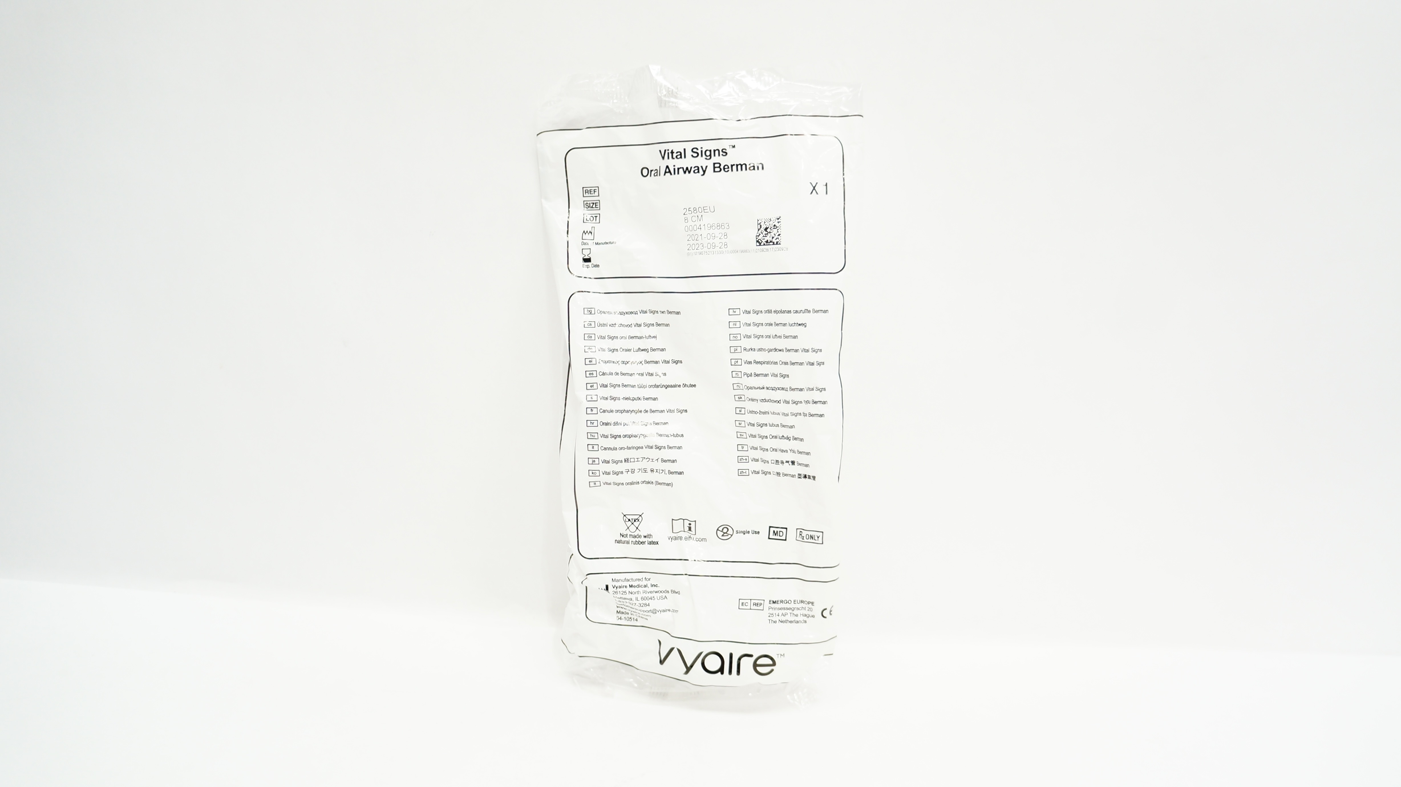 Vyaire 2580EU Vital Signs Oral Airway Berman 8cm (x)