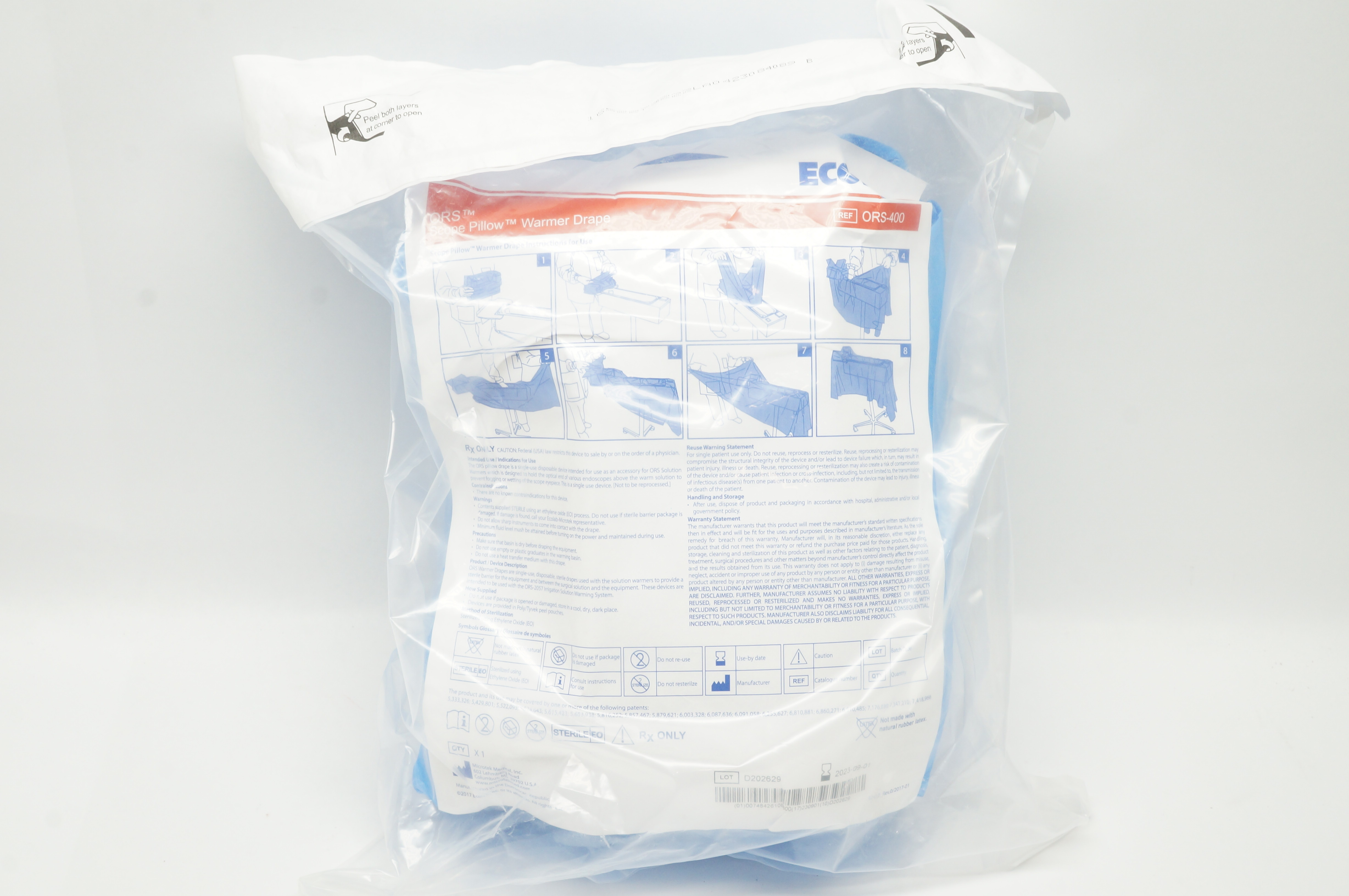 Microtek ORS-400 Ecolab ORS Scope Pillow Warmer Drape