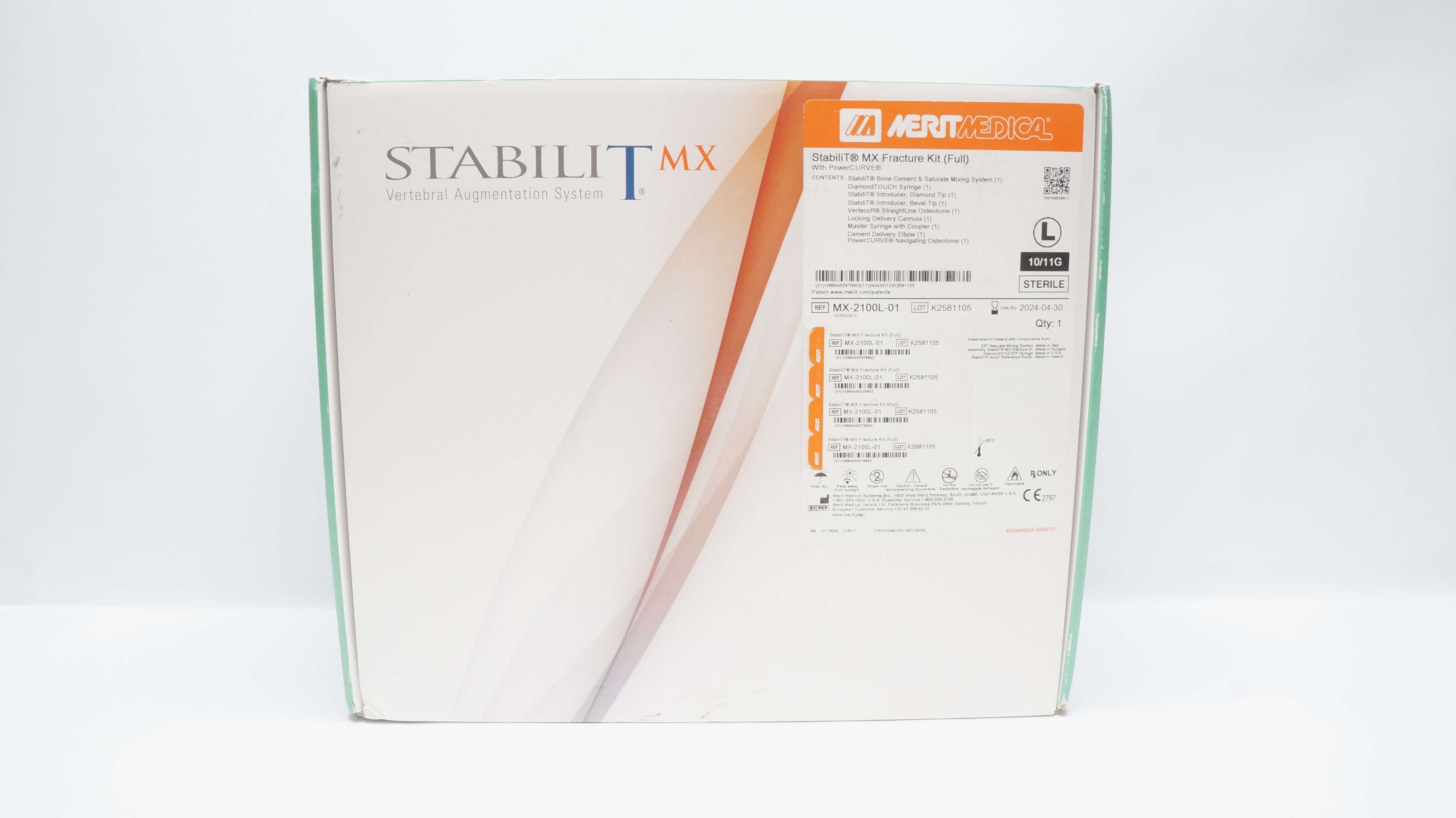 MeritMedical MX-2100L-01 StabiliT MX Fracture Kit, Full, L, 10/11G (x)