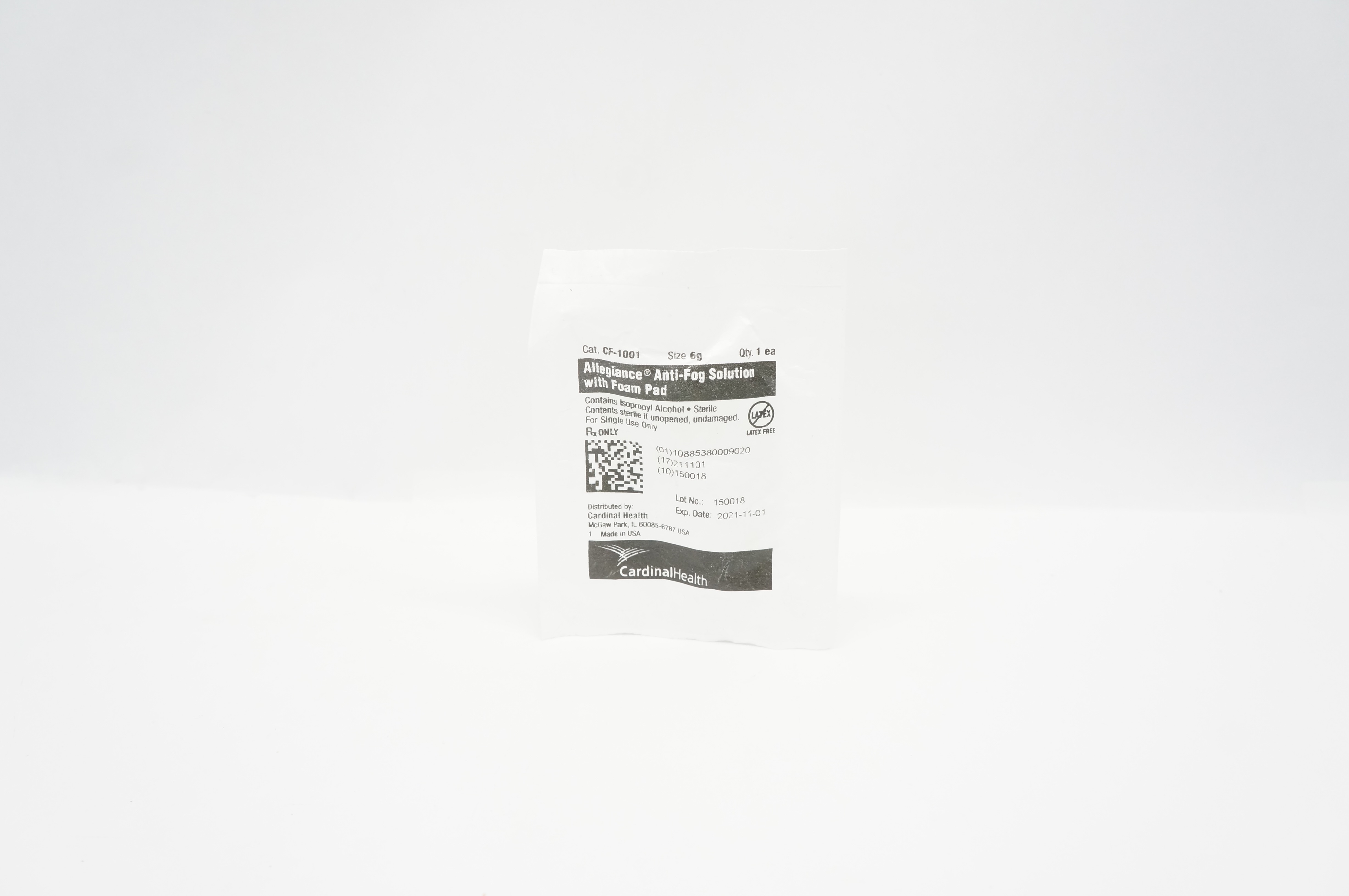 Cardinal Health CF-1001 Allegiance Anti-Fog Solution with Foam Pad (x)