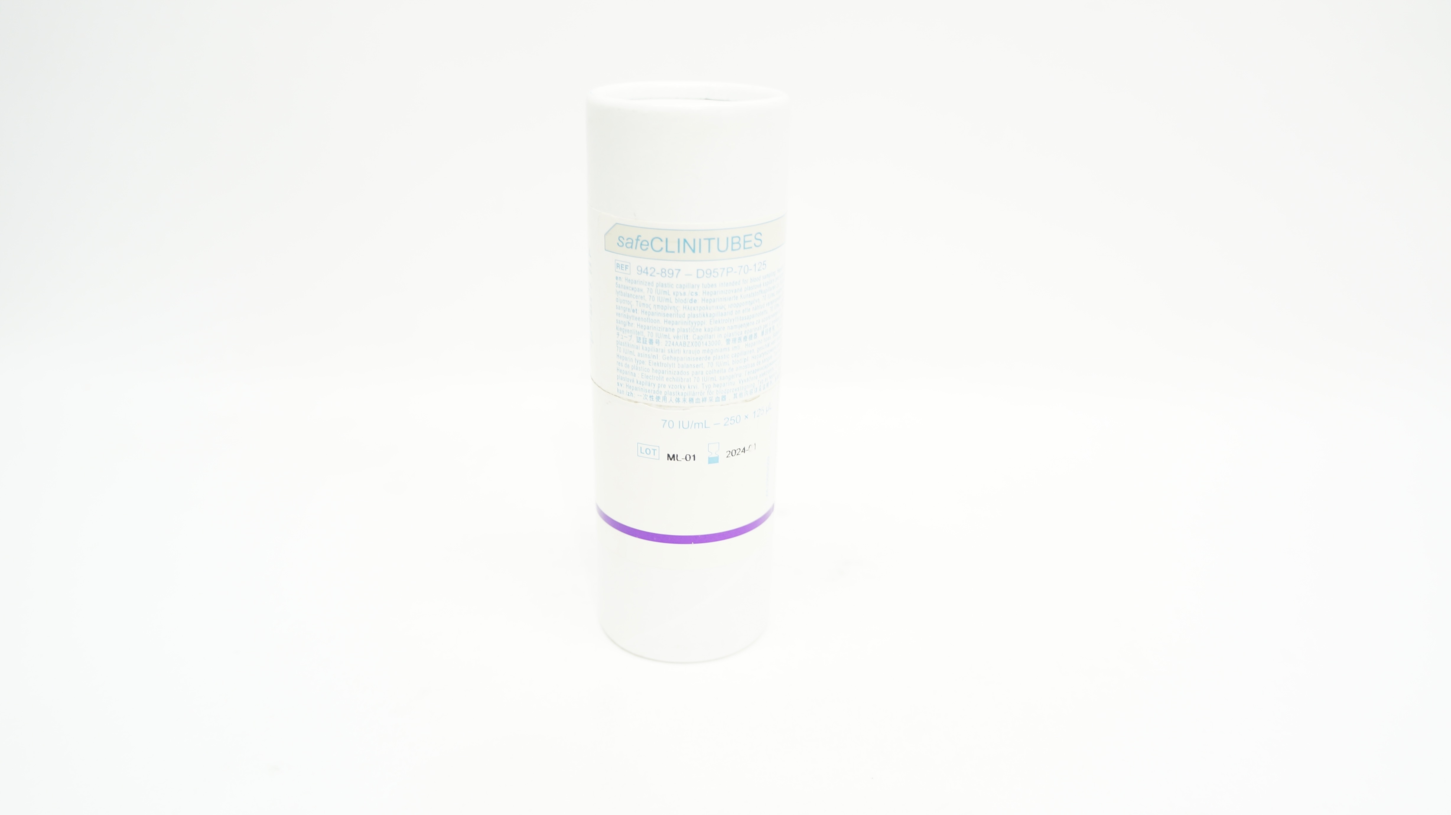 Radiometer 942-897 -D957P-70-125 SafeClinitubes Heparinized Capillary Tube