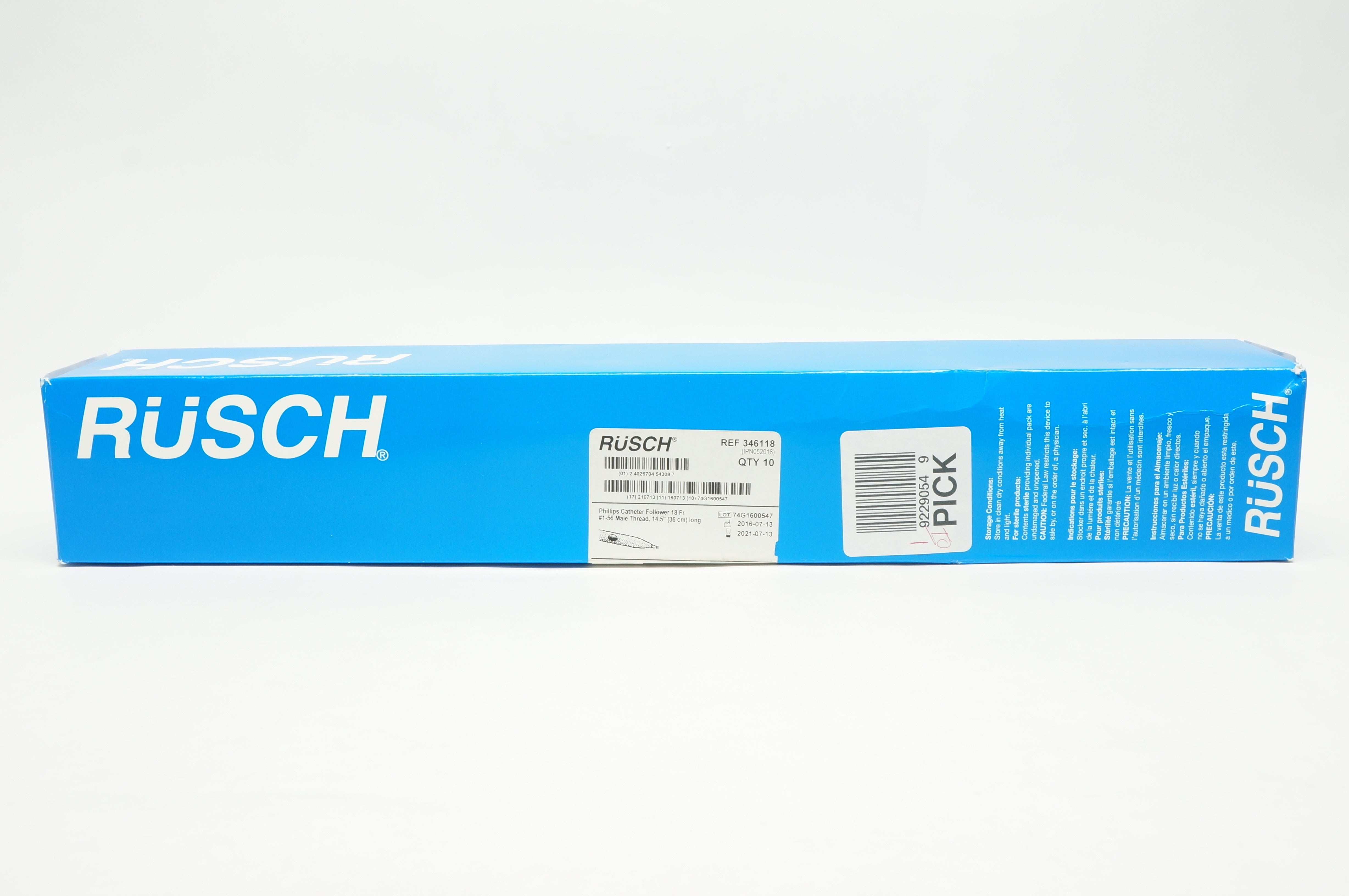Teleflex 346118 Rusch Phillips Cath. Follower 18 Fr 14.5 inch Long - Box of 10