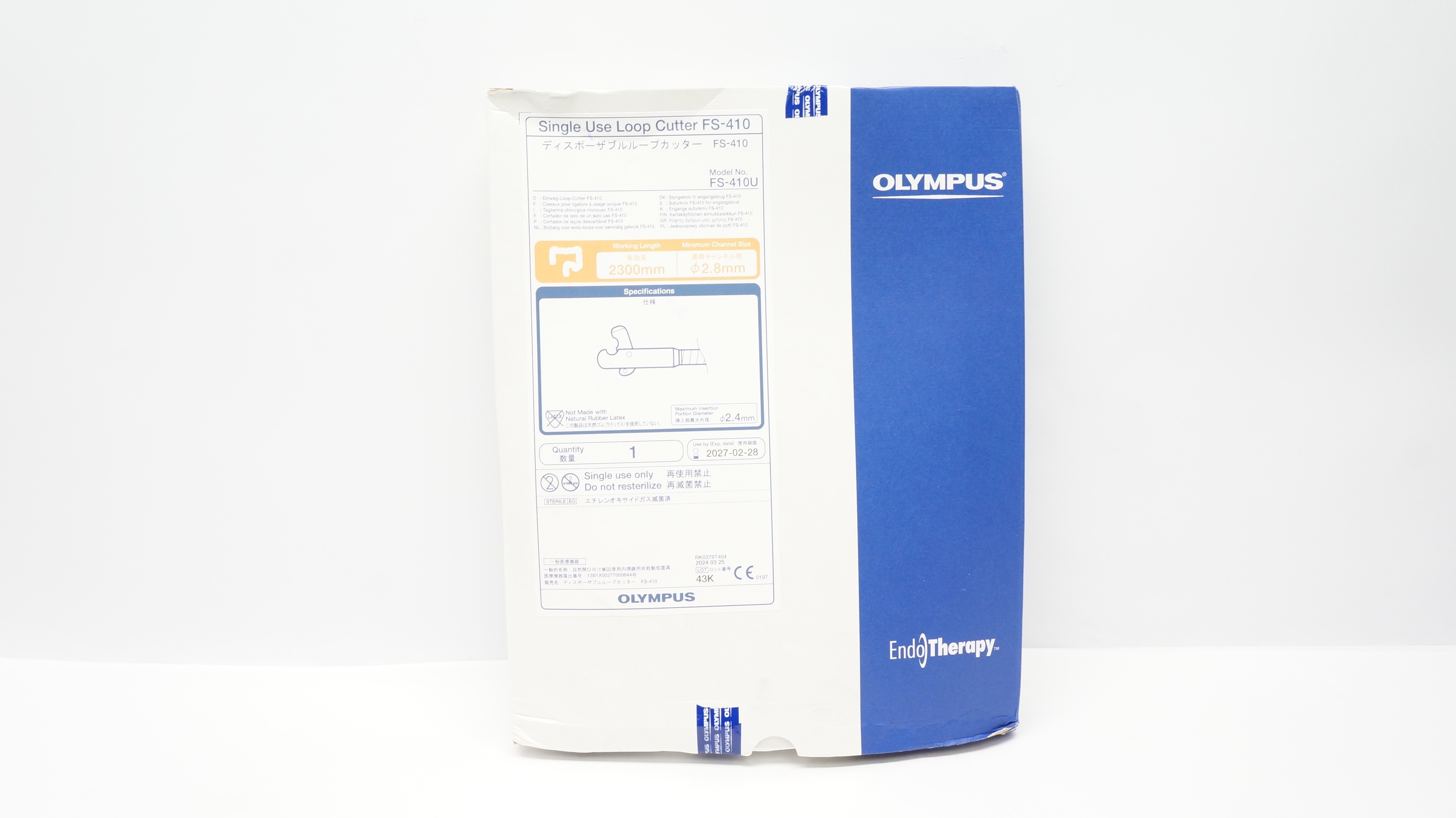 Olympus FS-410U Single Use Loop Cutter 2300mm x 2.8mm