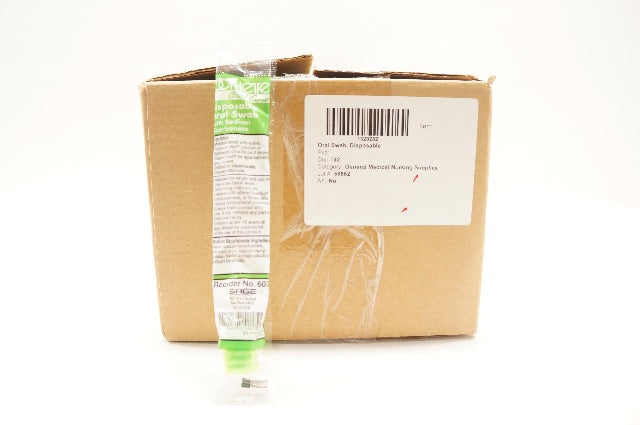 Sage 6070 Untreated Oral Swabs Toothette Plain Individ Wrap - Case of 192