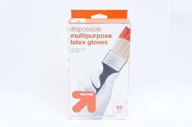Up & Up  003 03 0024 Multipurpose Latex Gloves One Size - Box of 30