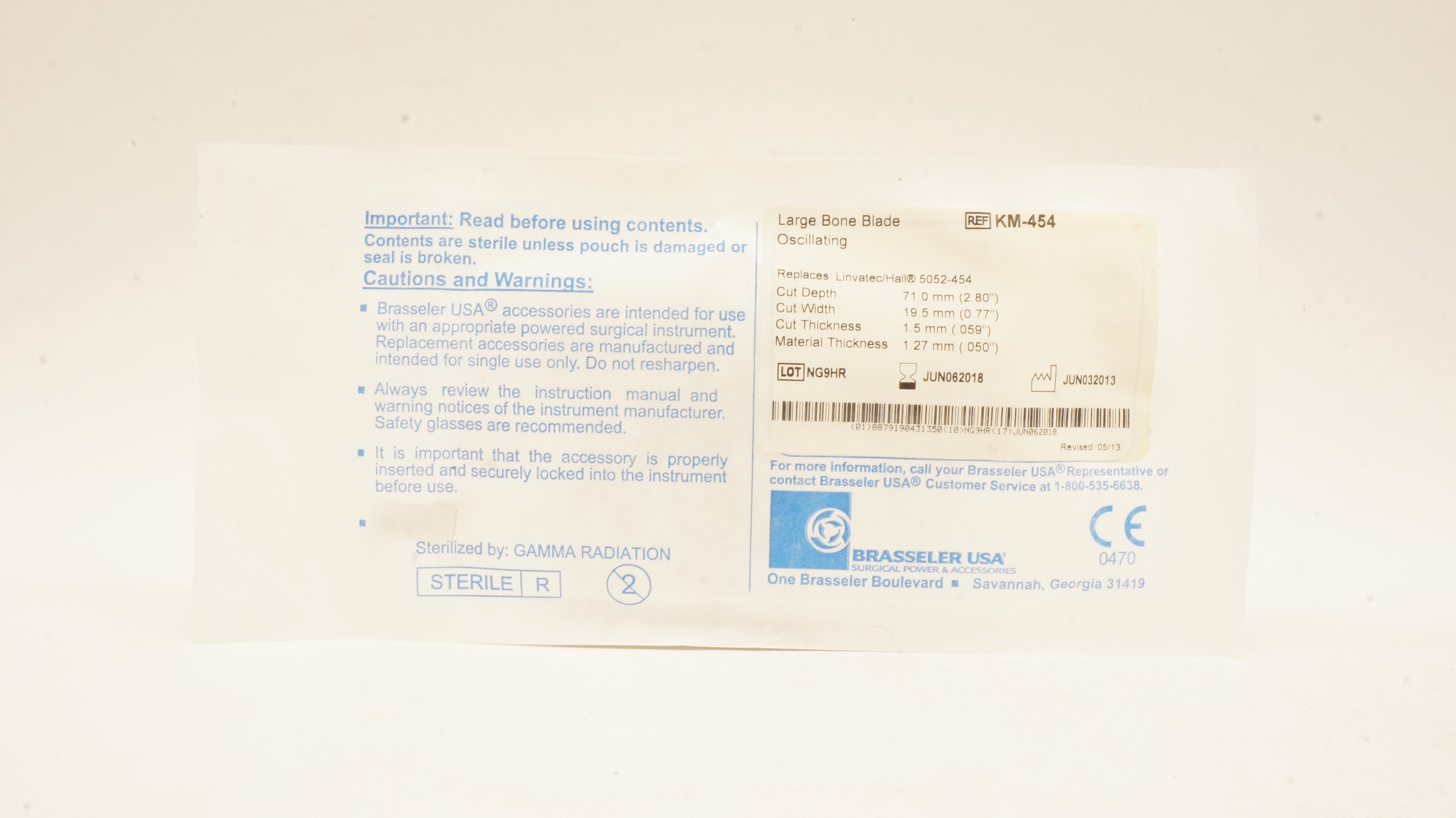 Brasseler KM-454 Large Bone Blade Oscillating (x)