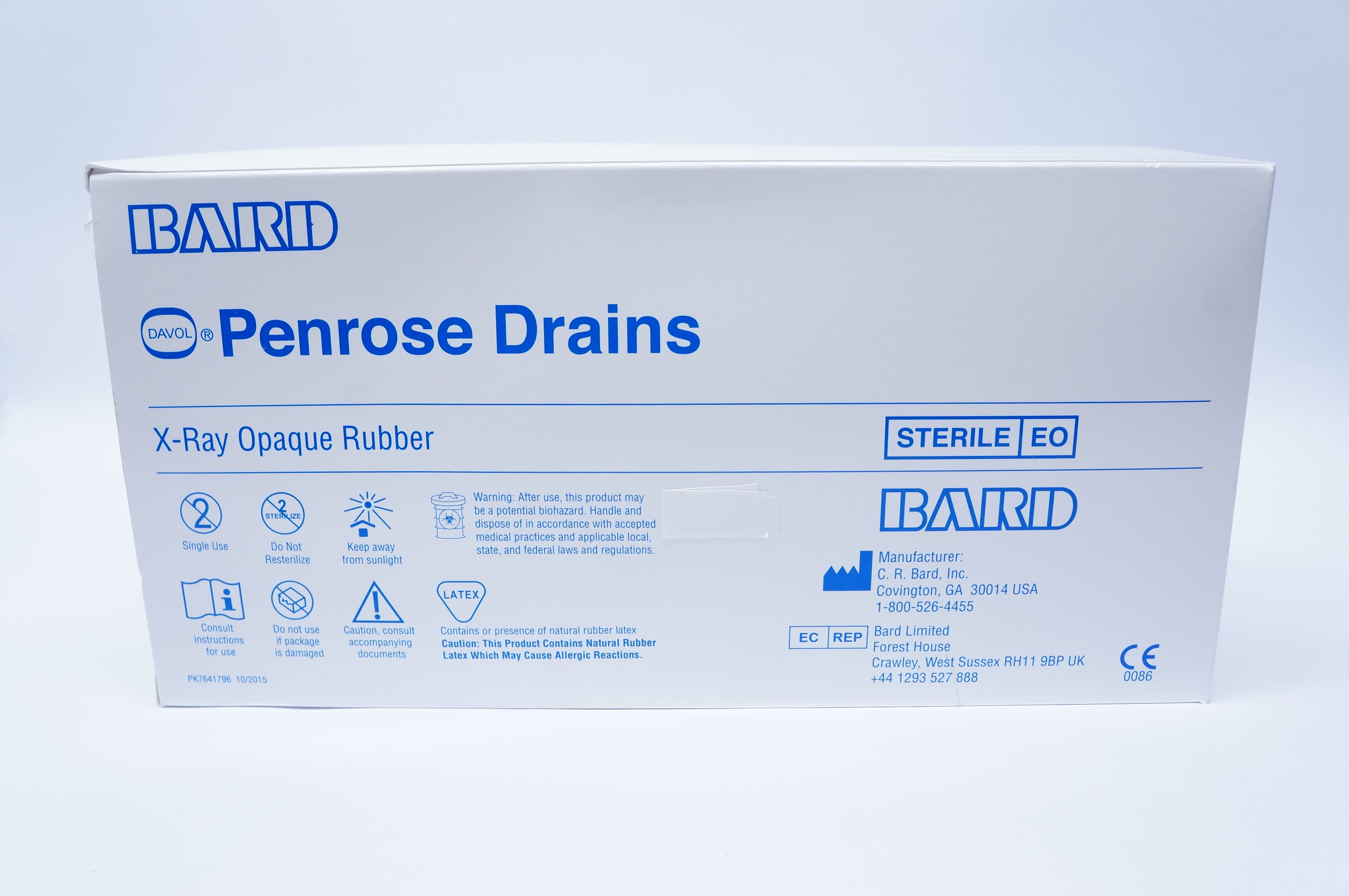 Bard 0918030 Penrose Drain 1/2inch x 18inch (x) - Box of 50