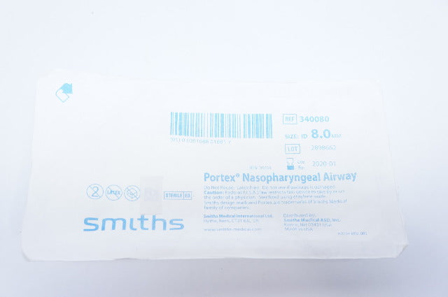 Smiths Medical 340080 Portex Nasopharyngeal Airway ID 8.0mm (x)