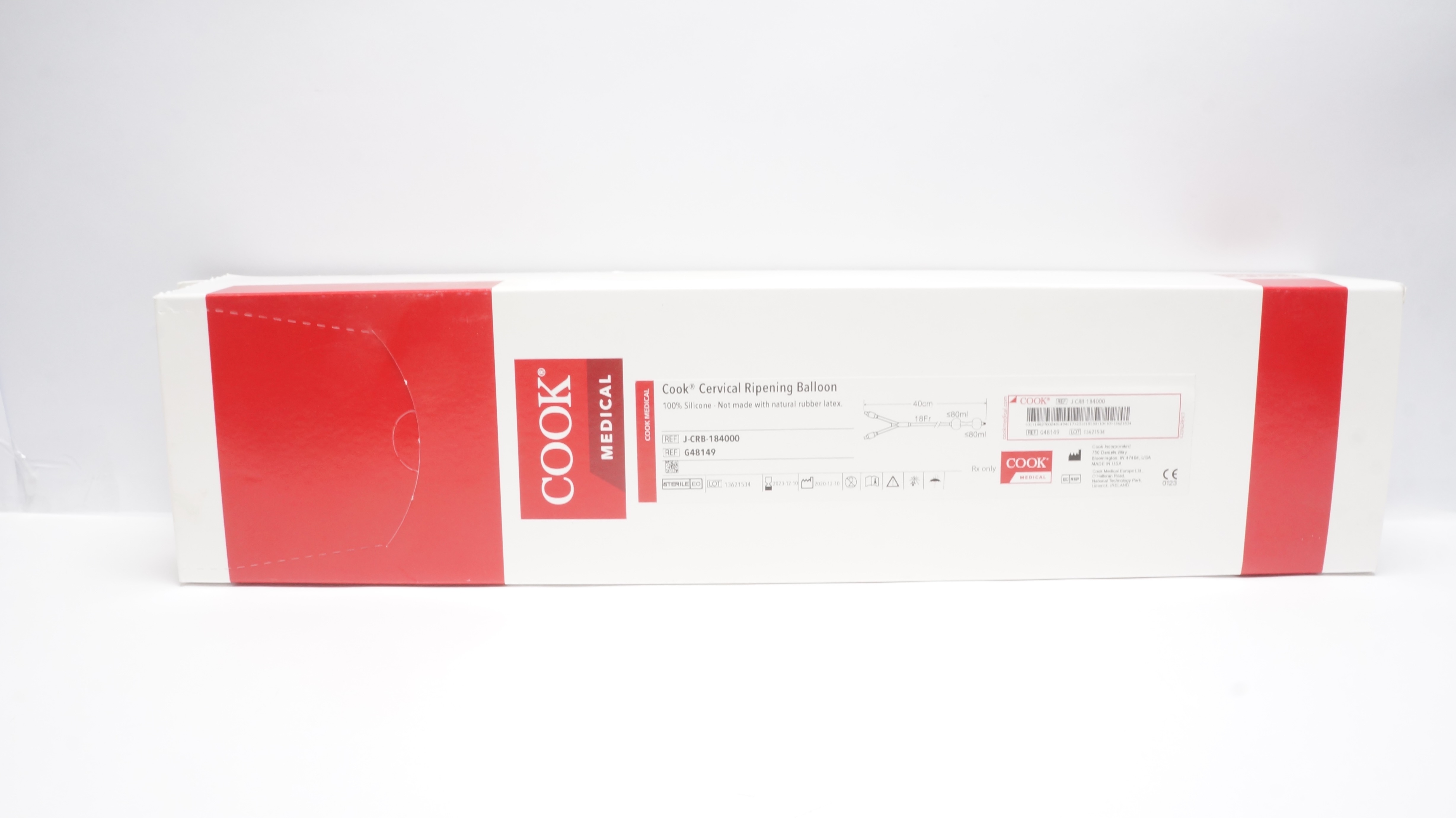 Cook Medical G48149 Cervical Ripening Balloon 18Fr x 40cm x ≤80ml (x)- Box of 10