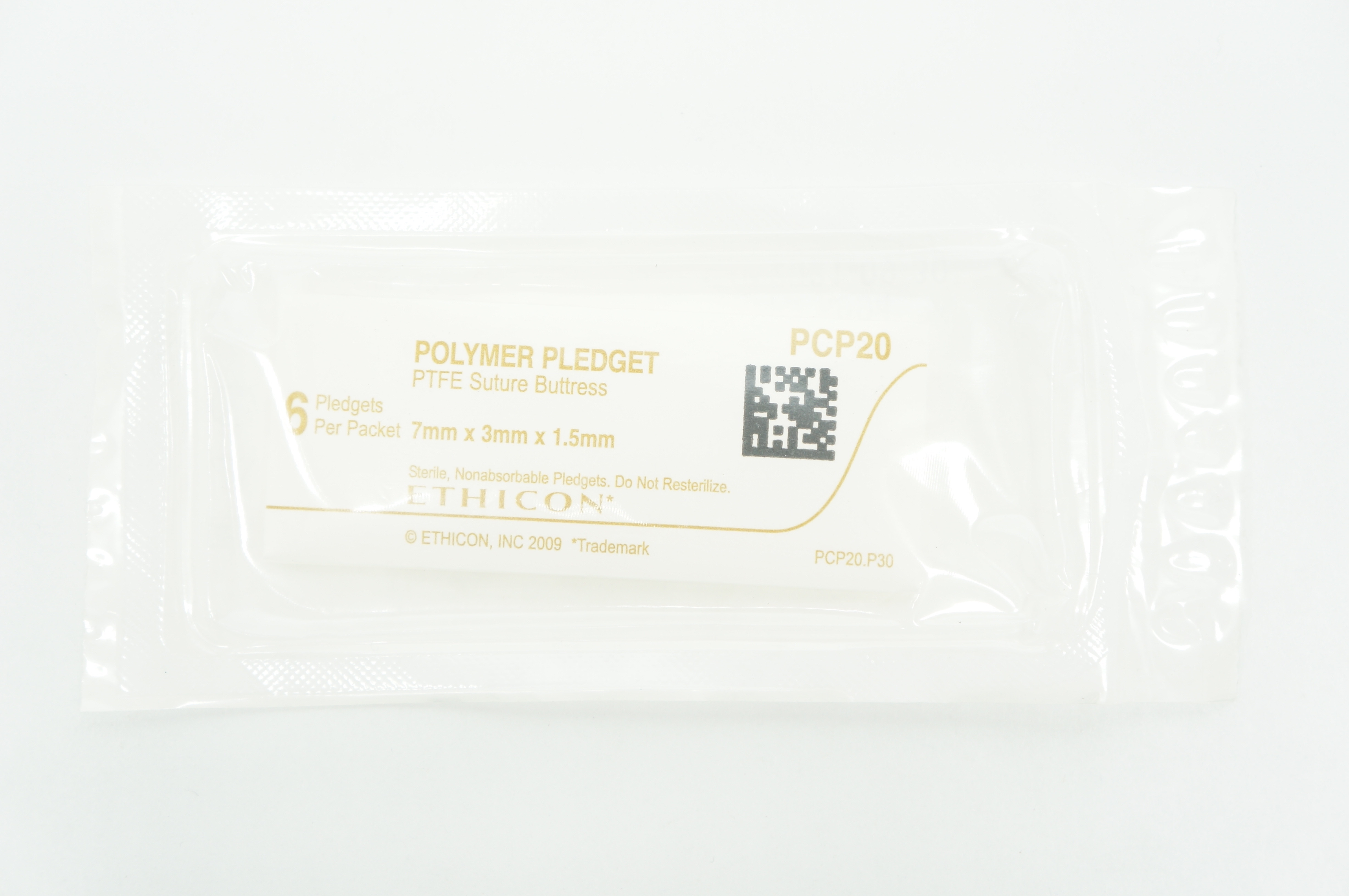 Ethicon PCP20 Polymer Pledget PTFE Stre.Buttress 7 x 3 x 1.5mm, 6 Pledgets (x)