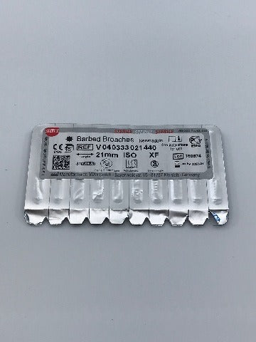 VDW V040333021440 Barbed Broaches Length 21mm ISO XF ~ Pack of 10