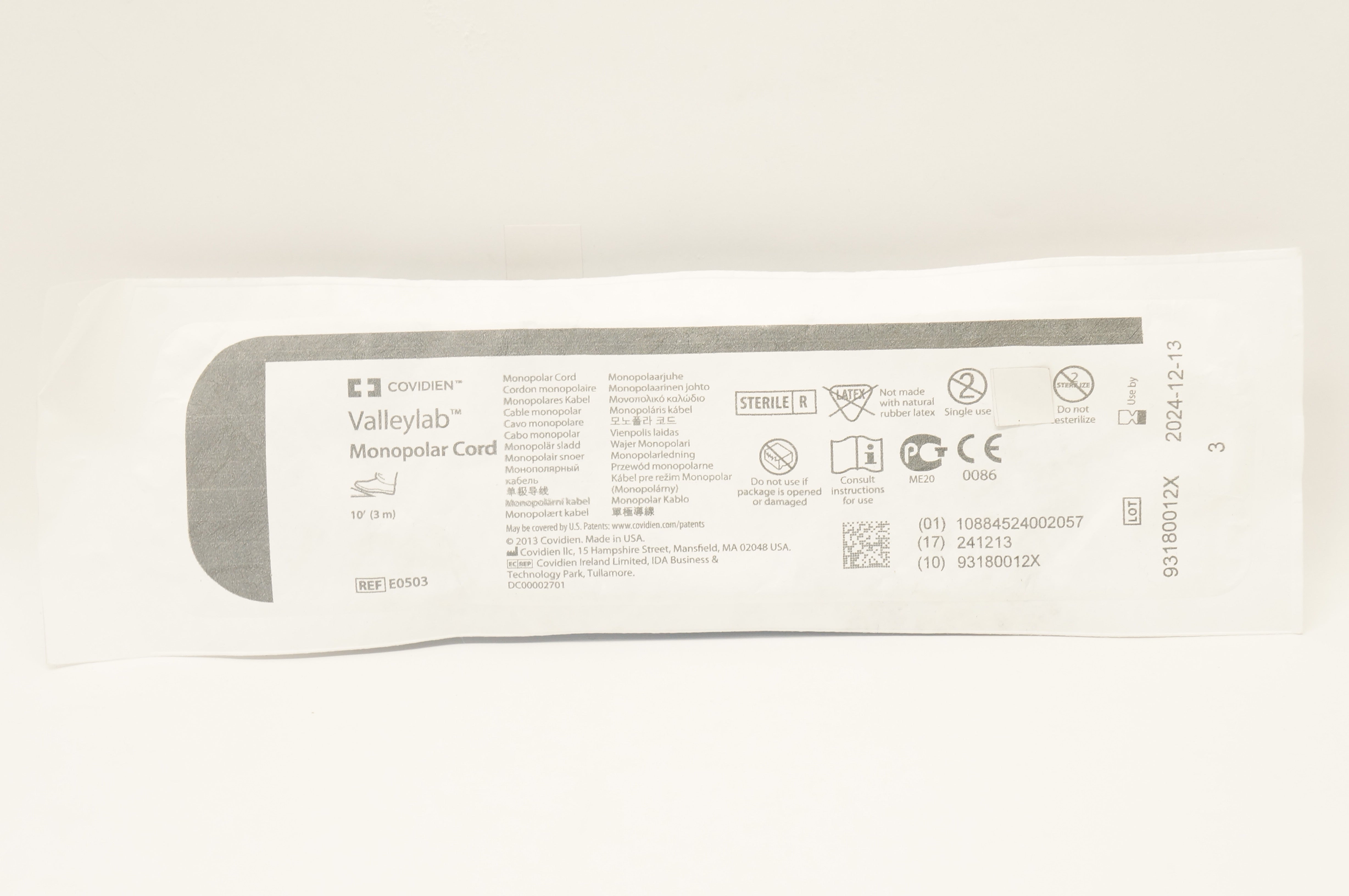 Covidien E0503 Valleylab Monopolar Cord 10F.