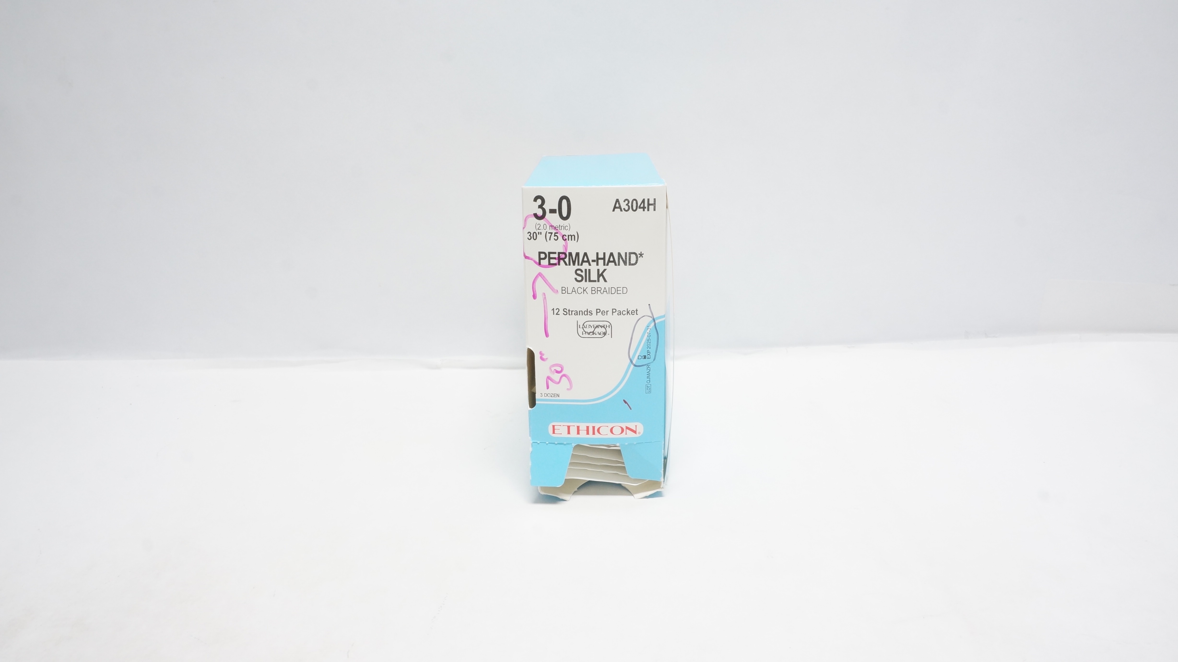 Ethicon A304H 3-0 Perma-Hand Silk 30inch - Box of 25 (x)