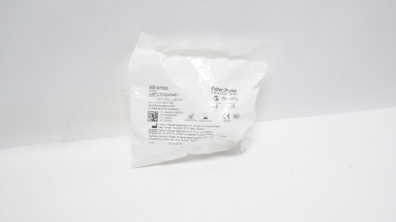 Fisher & Paykel RT020 End Expiratory Filter Respiratory