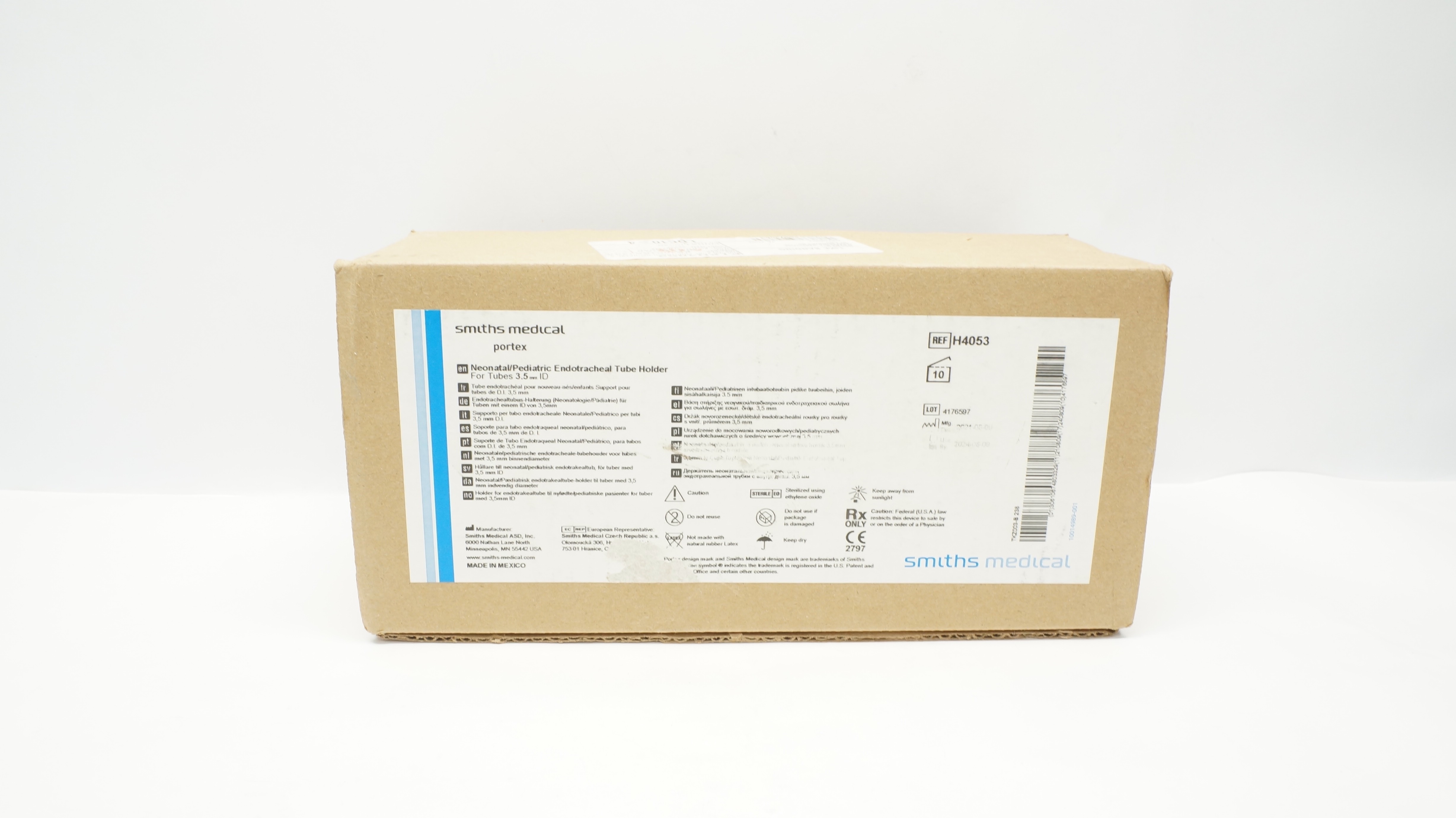 Smiths Medical H4053 Neonatal/Pediatric Endotracheal Tube Holder (x) - Box of 10