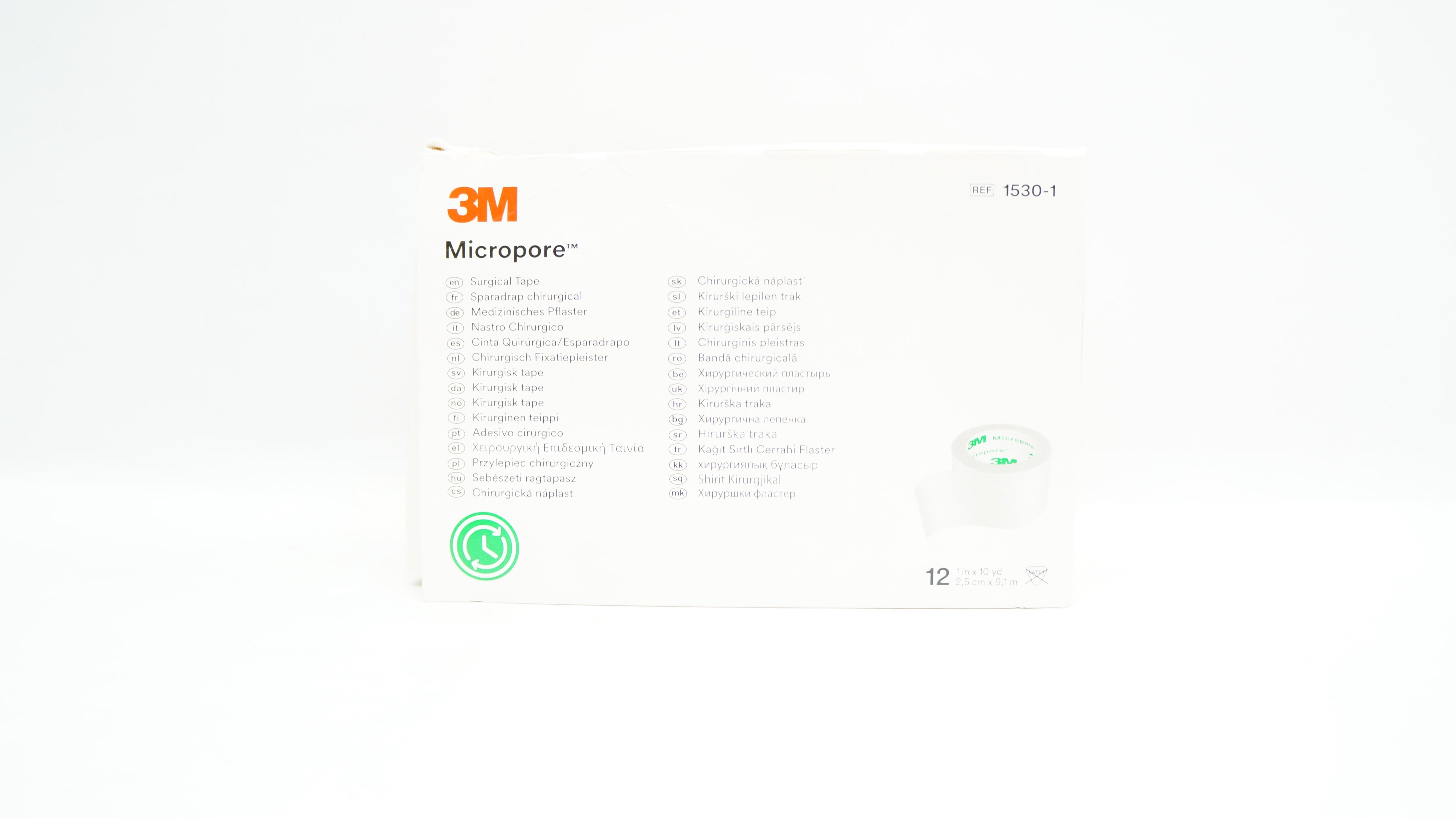 3M 1530-1 Micropore Surgical Tape 1inch x 10yd. - Box of 6