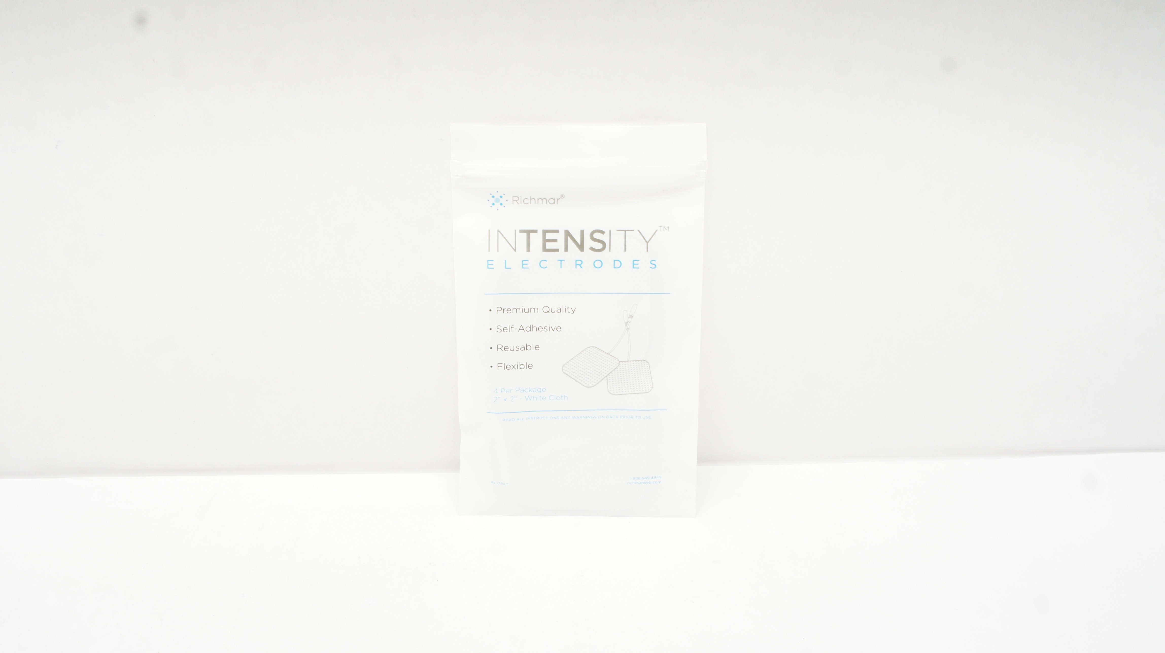 Richmar EP2020WC2-INTM INTENSITY Electrodes 2 x 2inch White Cloth - Pack of 4