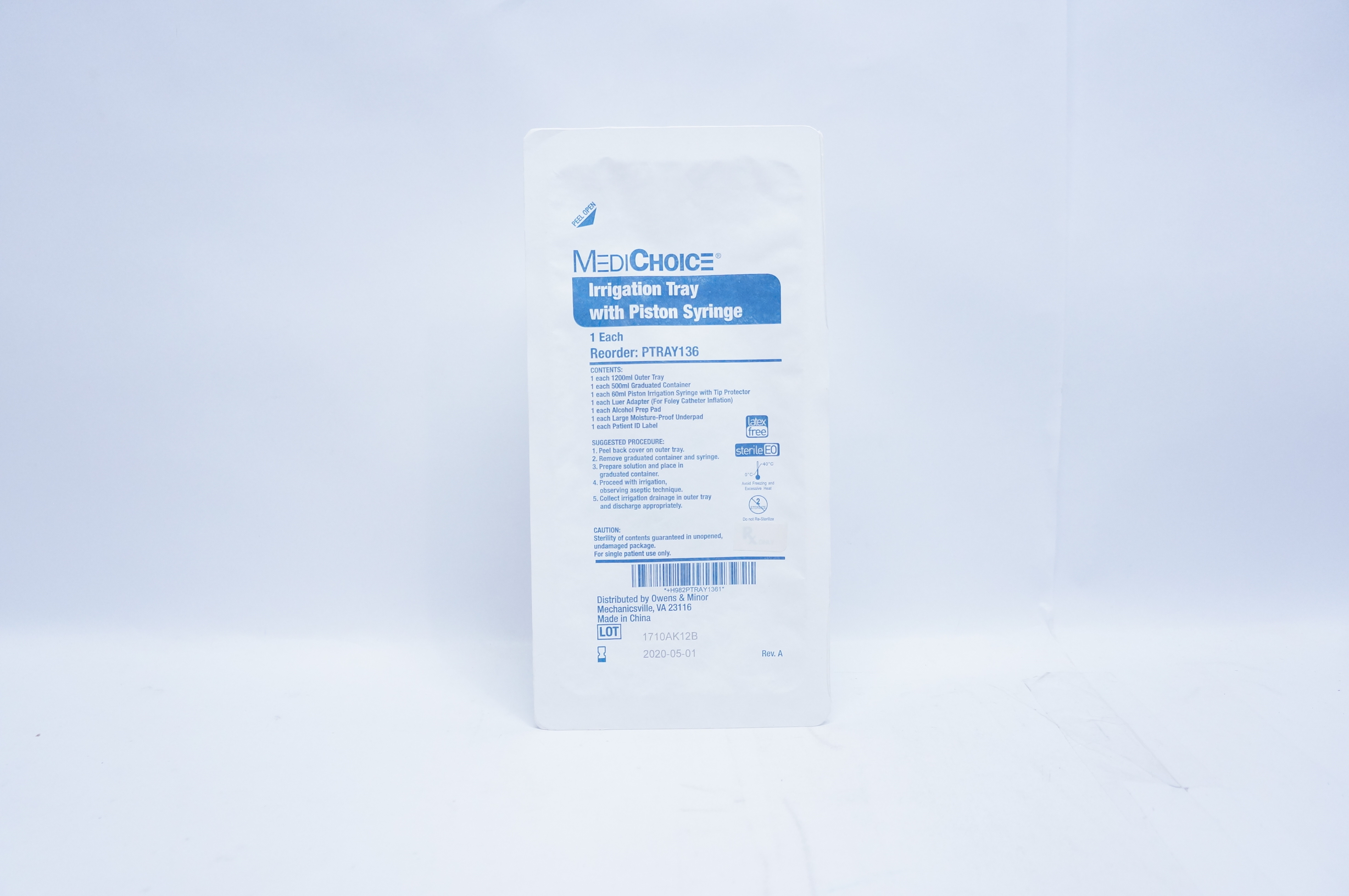 MediChoice PTRAY136 Irrigation Tray with Piston Syringe (x)