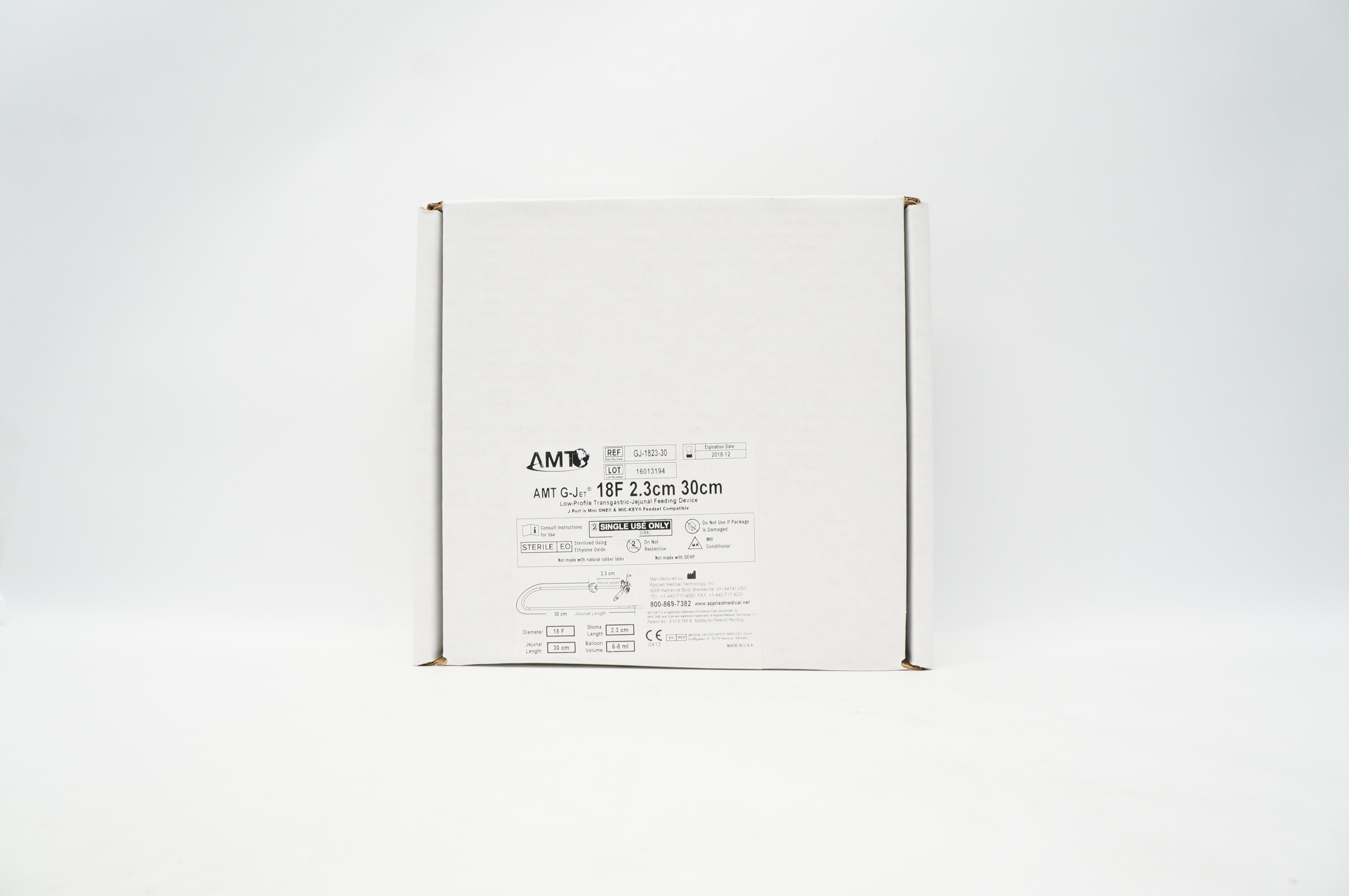 Applied Medical GJ-1823-30 G-Jet Low-Profile Transgastric-Jejunal Device 18F (x)