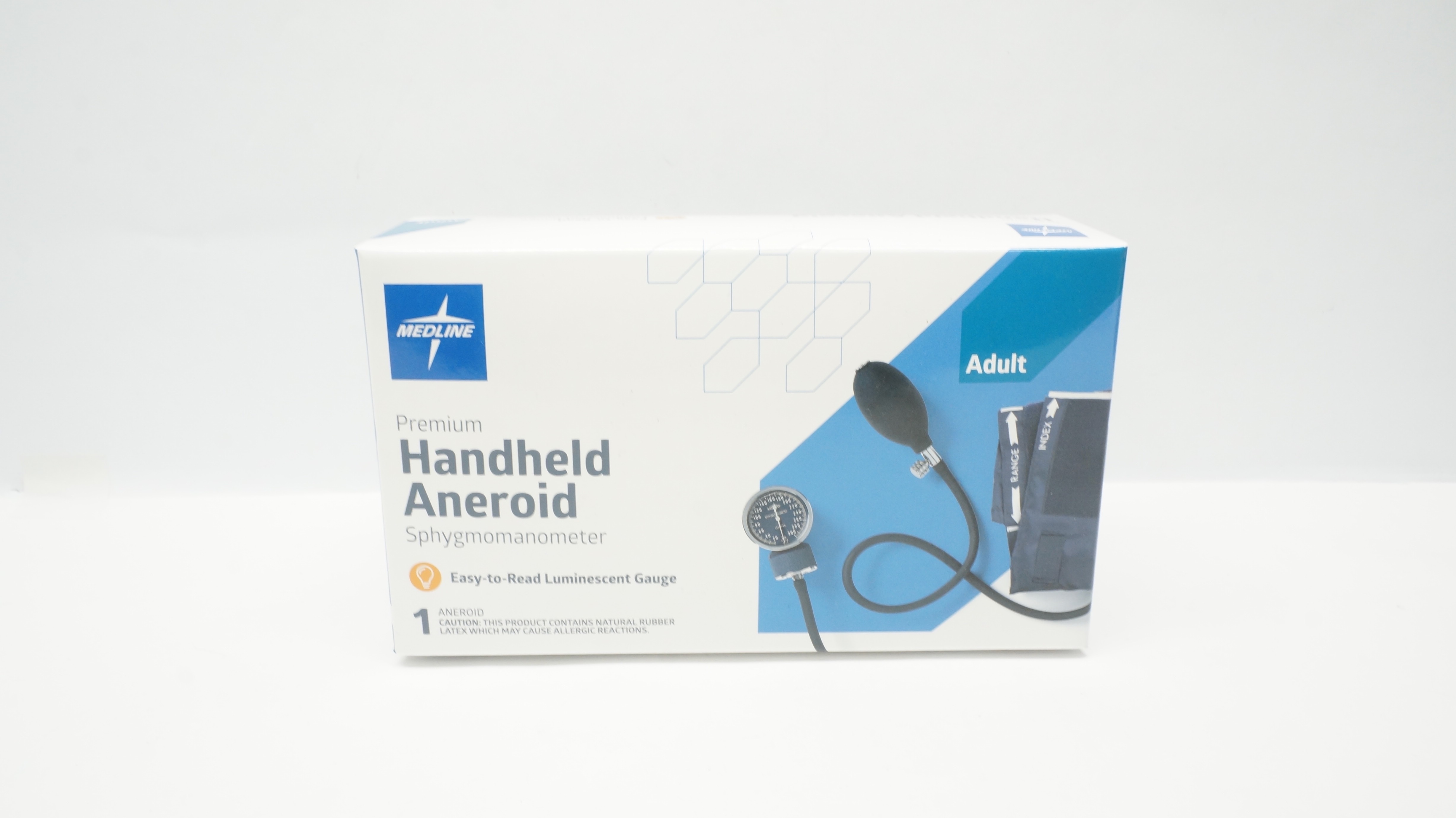 Medline MDS9410 Premium Handheld Aneroid Sphygmomanometer, Adult