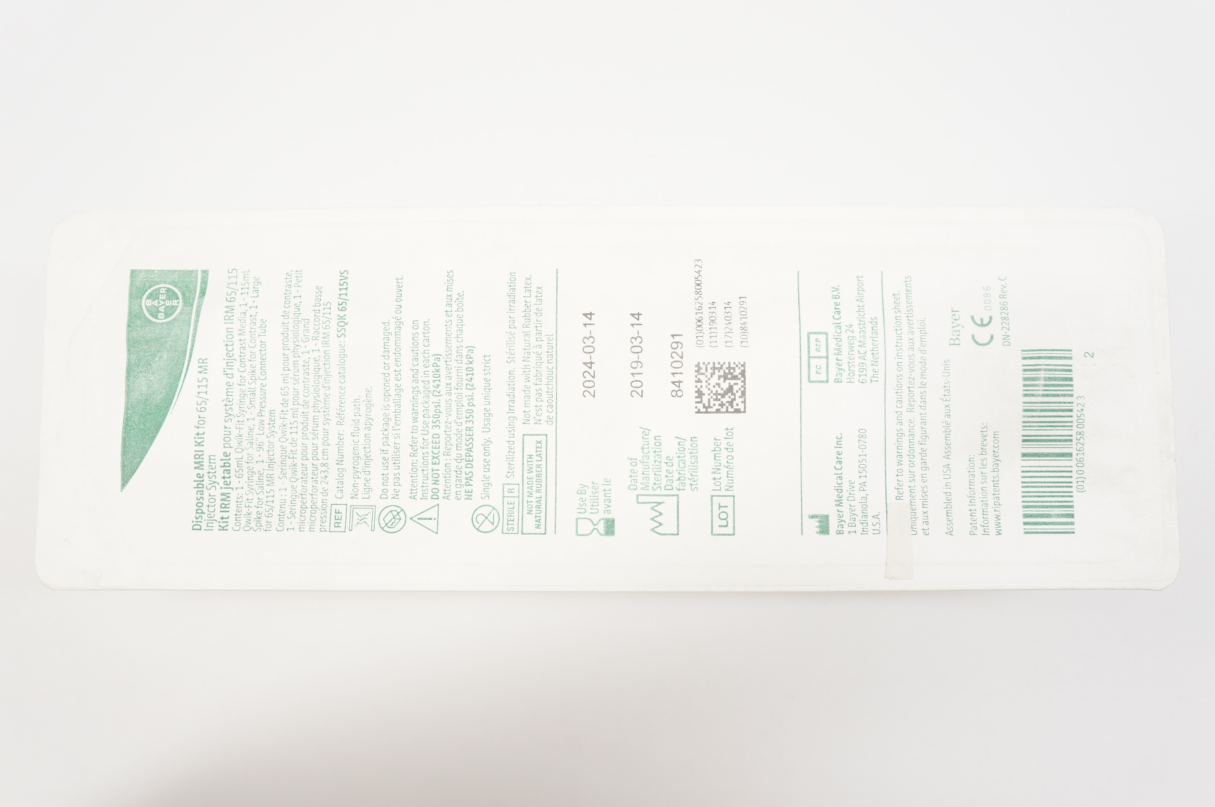 Bayer Medical Care SSQK 65/115VS Disposable MRI Kit for 65/115MR