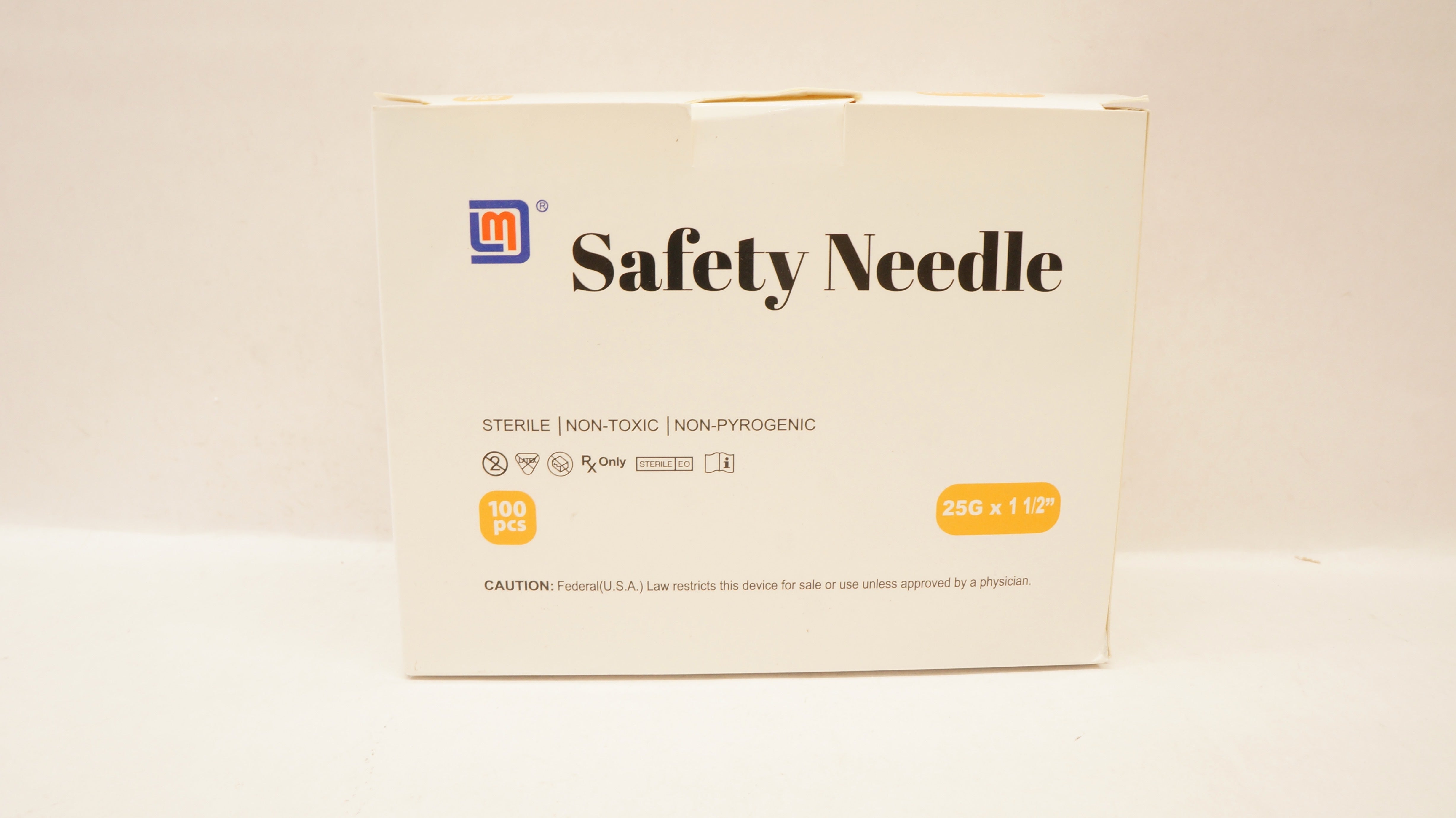 Yangzhou Medline N-2515 Safety Ndle 25G x 1-1/2inch - Box of 100