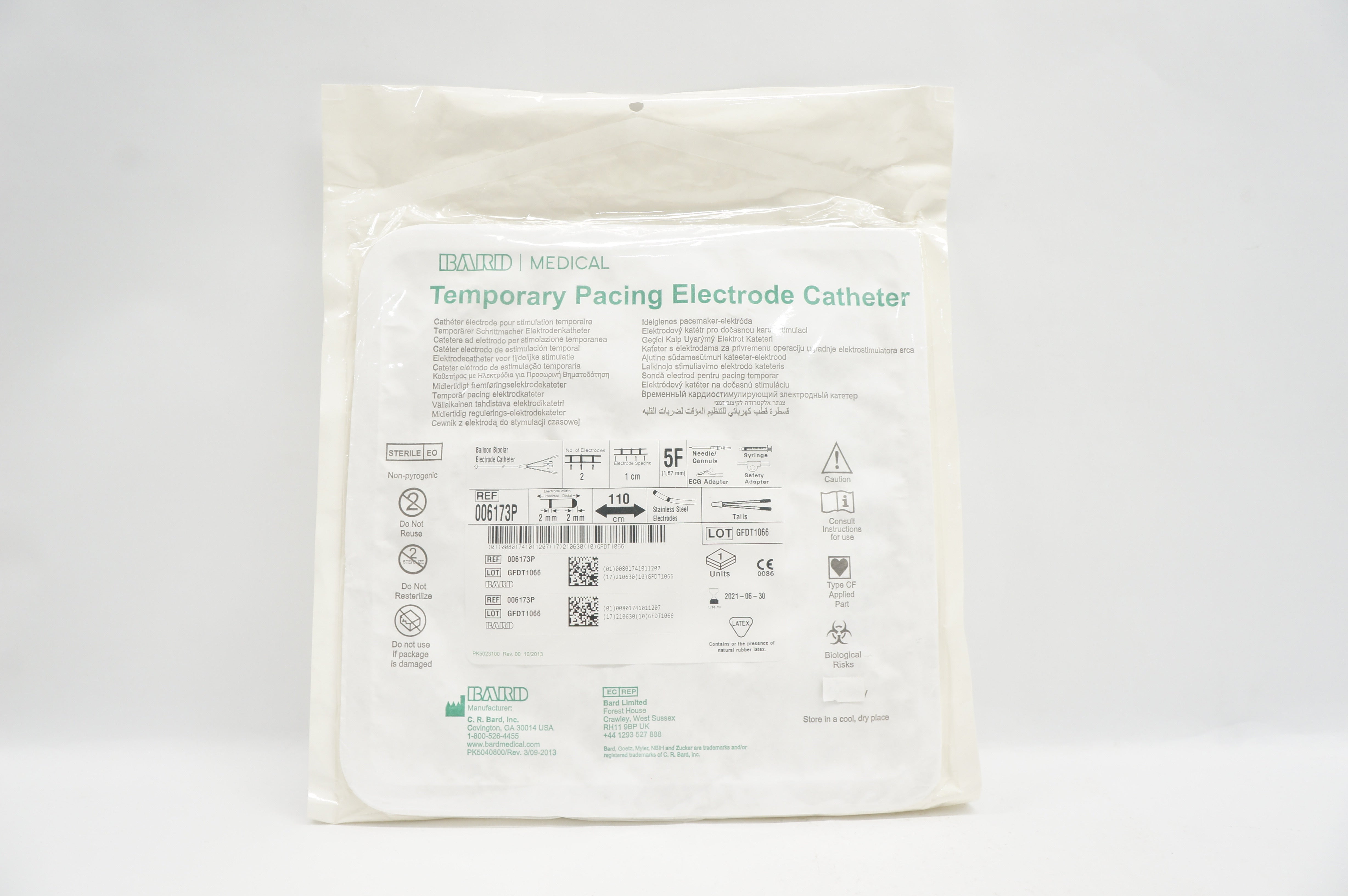 Bard 006173P Temporary Pacing Electrode Cath. 5F (x)