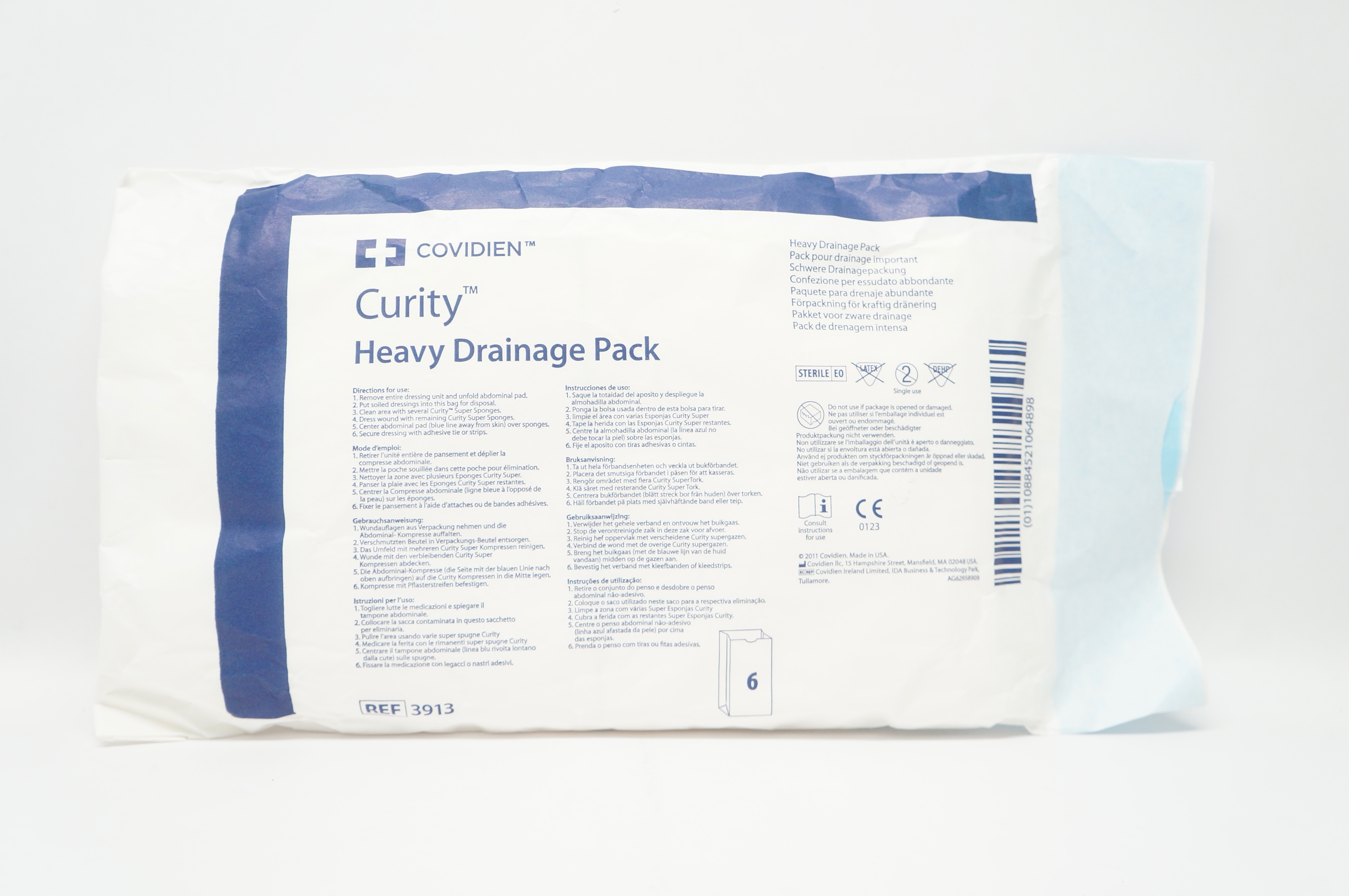 Covidien 3913 CURITY Heavy Drainage Pack (x) - Pack of 6