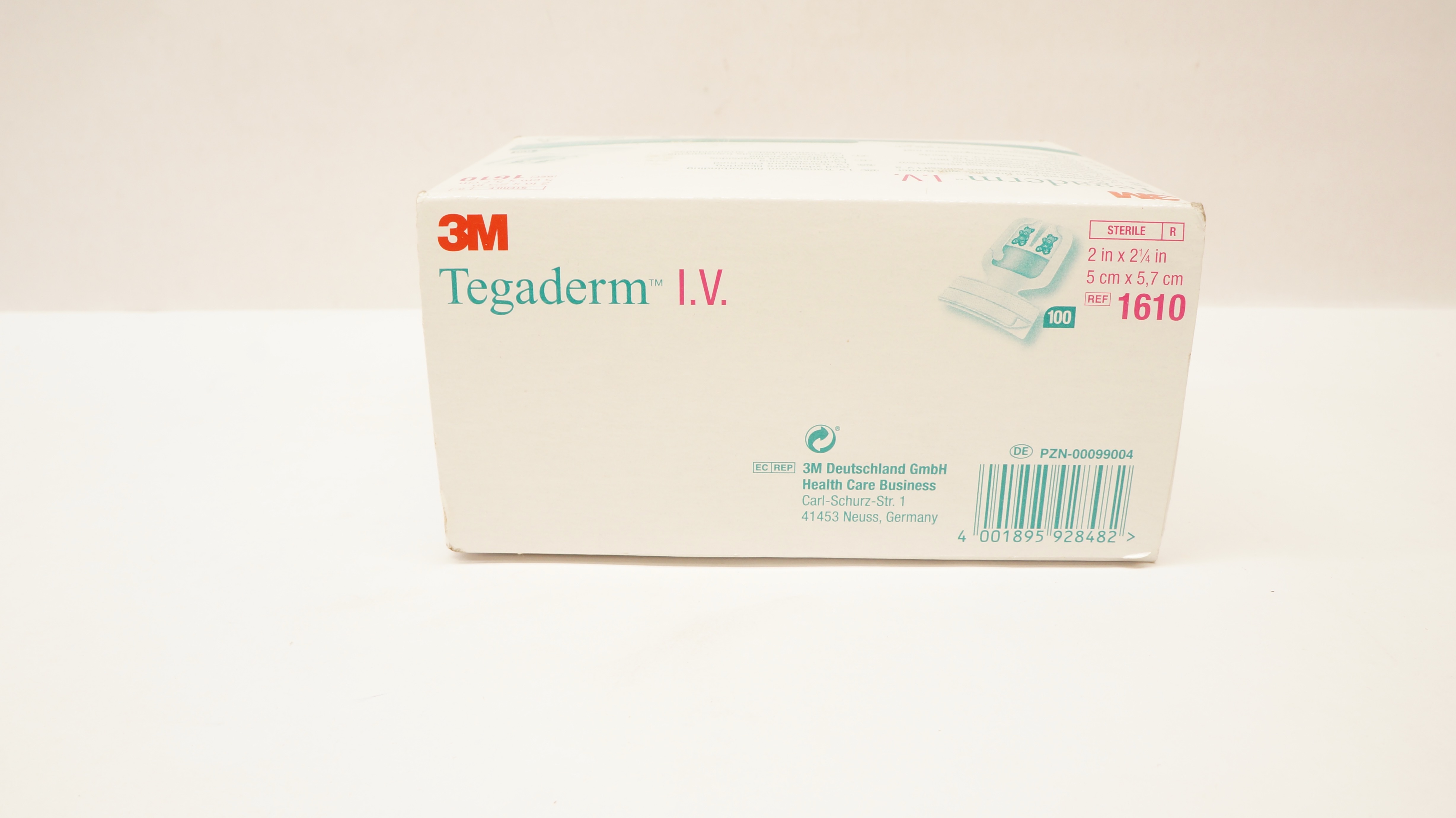 3M 1610 Tegaderm I.V. Transparent Film Dressing 2inch x 2-1/4inch - Box of 100