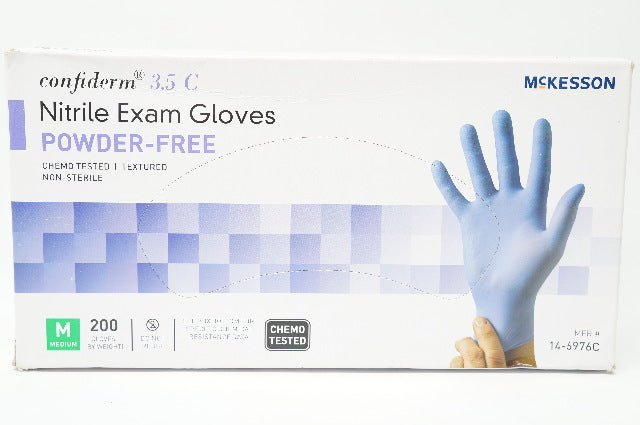 McKesson 14-6976C Confiderm 3.5C Nitrile Exam Gloves M - Box of 200