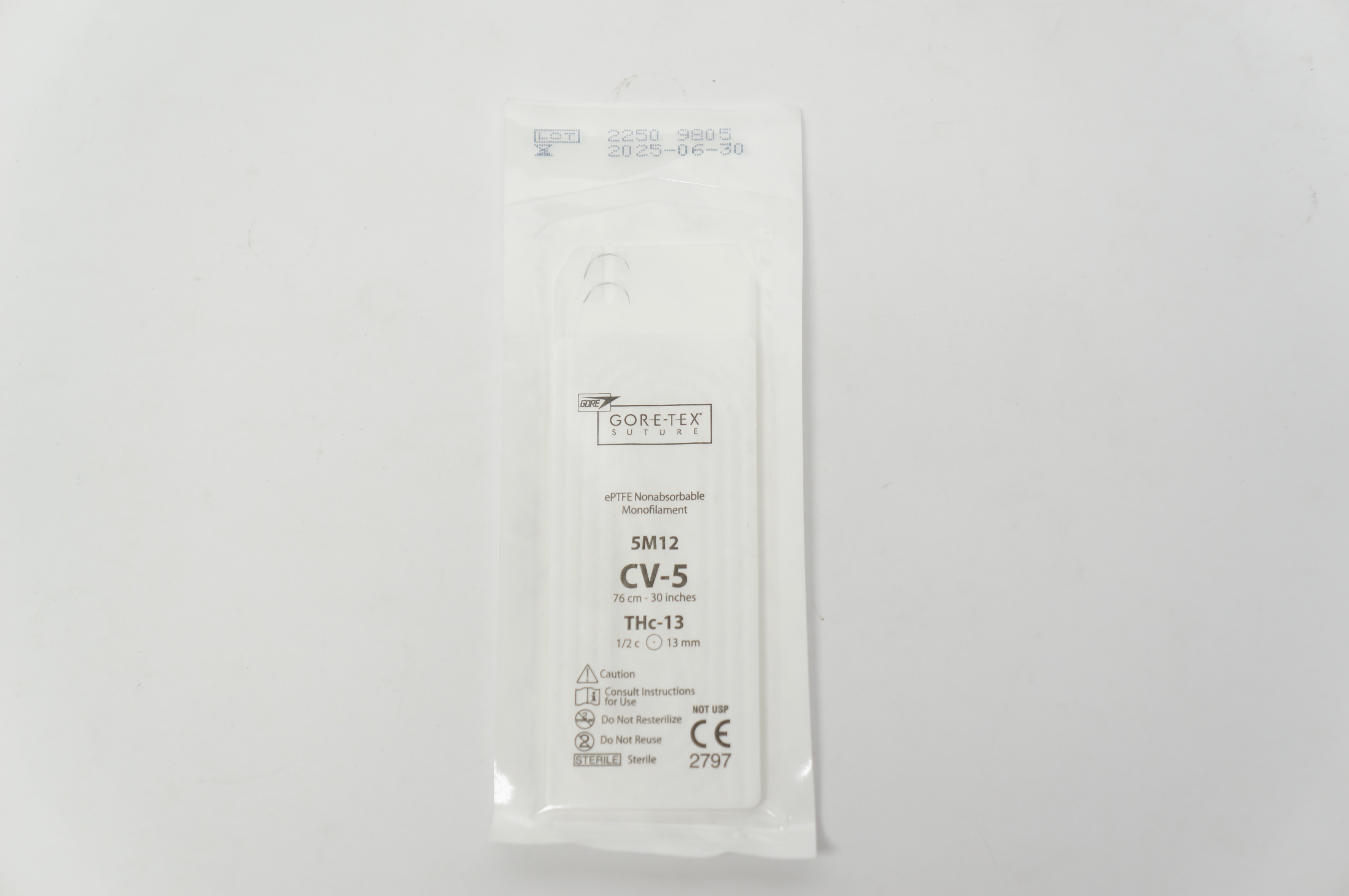 GORE 5M12 ePTFE Nonabsorbable Monofilament CV-5 THc-13 1/2c 13mm