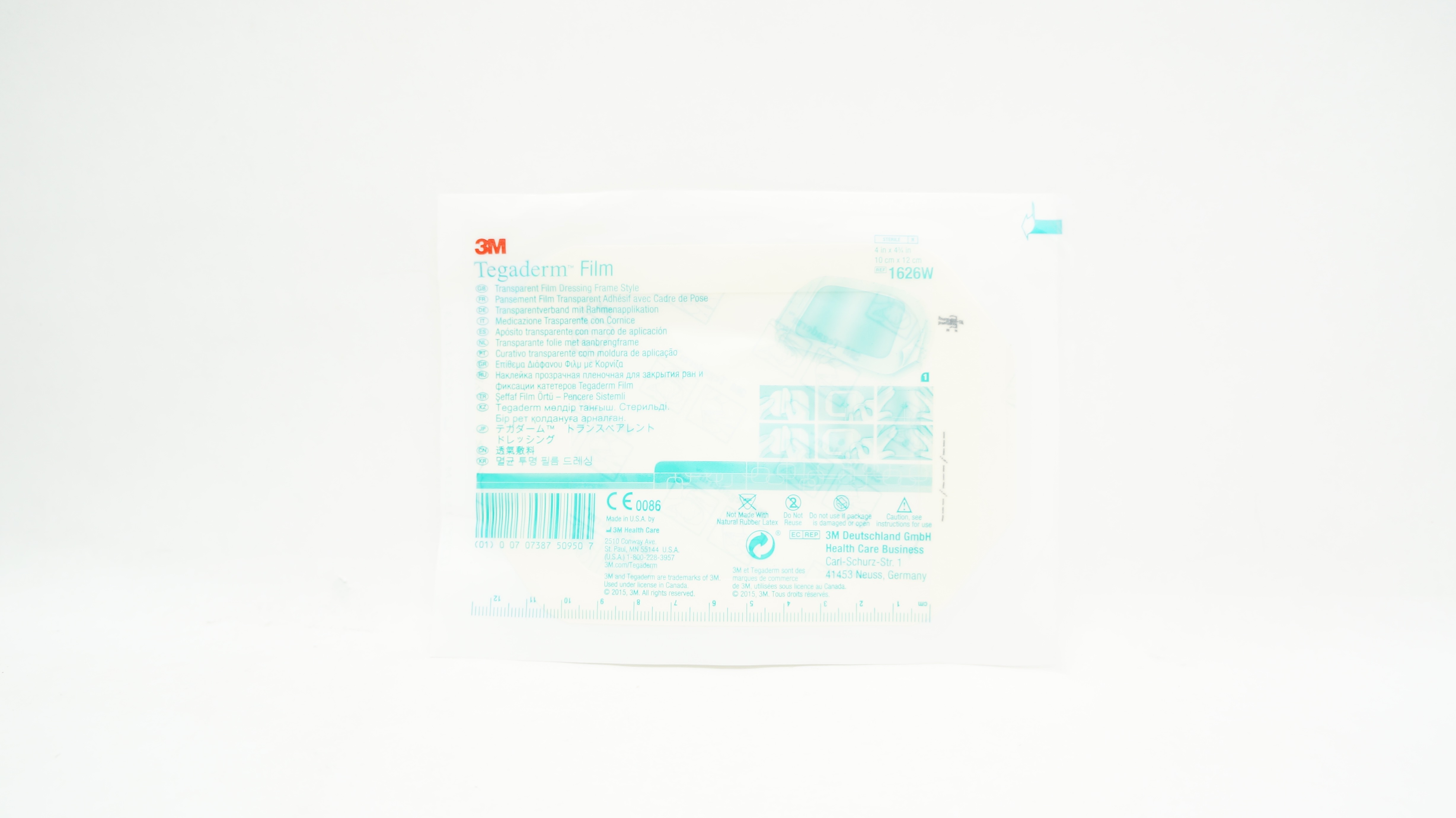 3M 1626W Tegaderm Transparent Film Dressing Frame Style 4inch x 4 3/4inch (x)