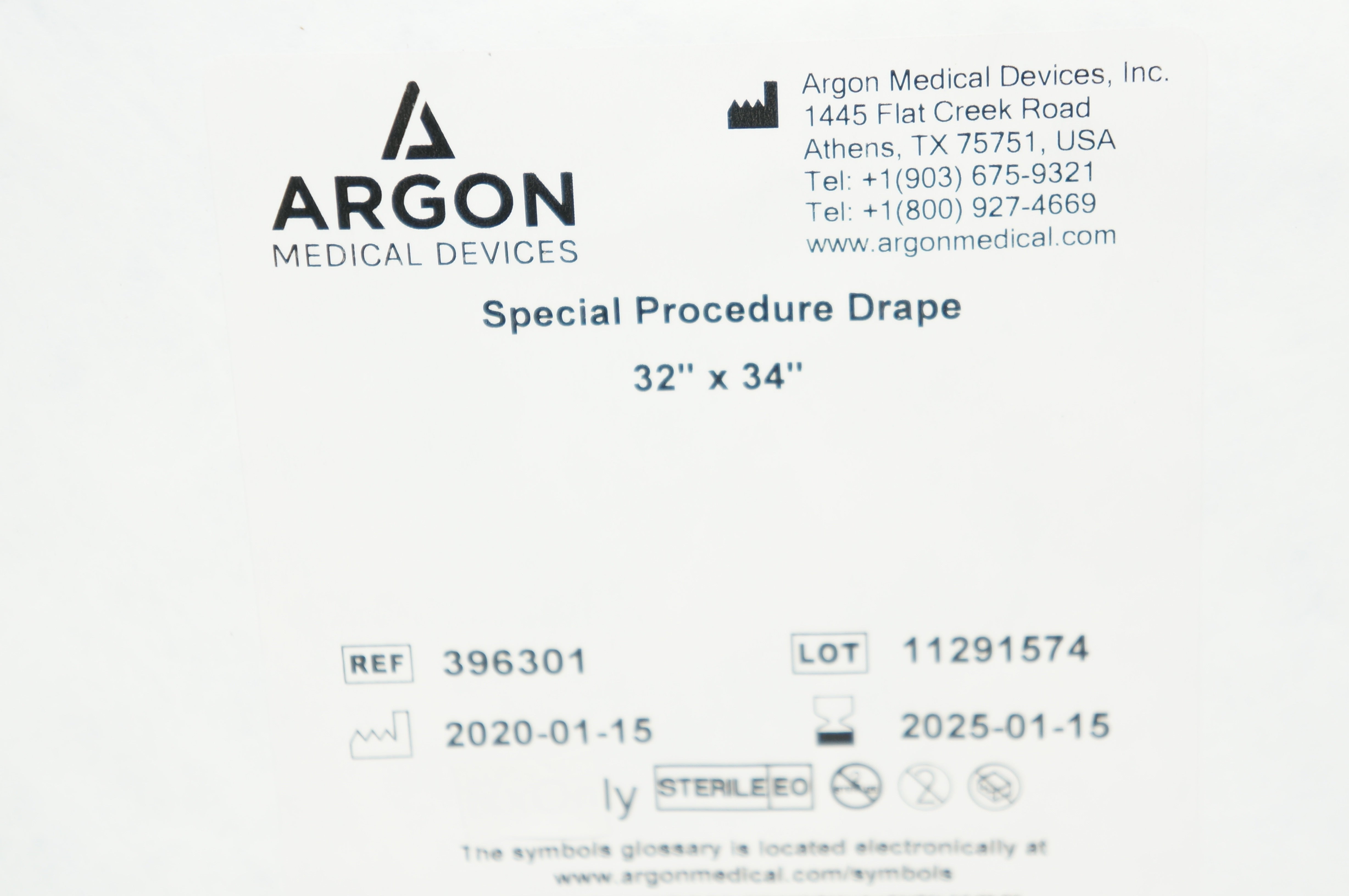 Argon 396301 Special Procedure Drape 32inch x 34inch