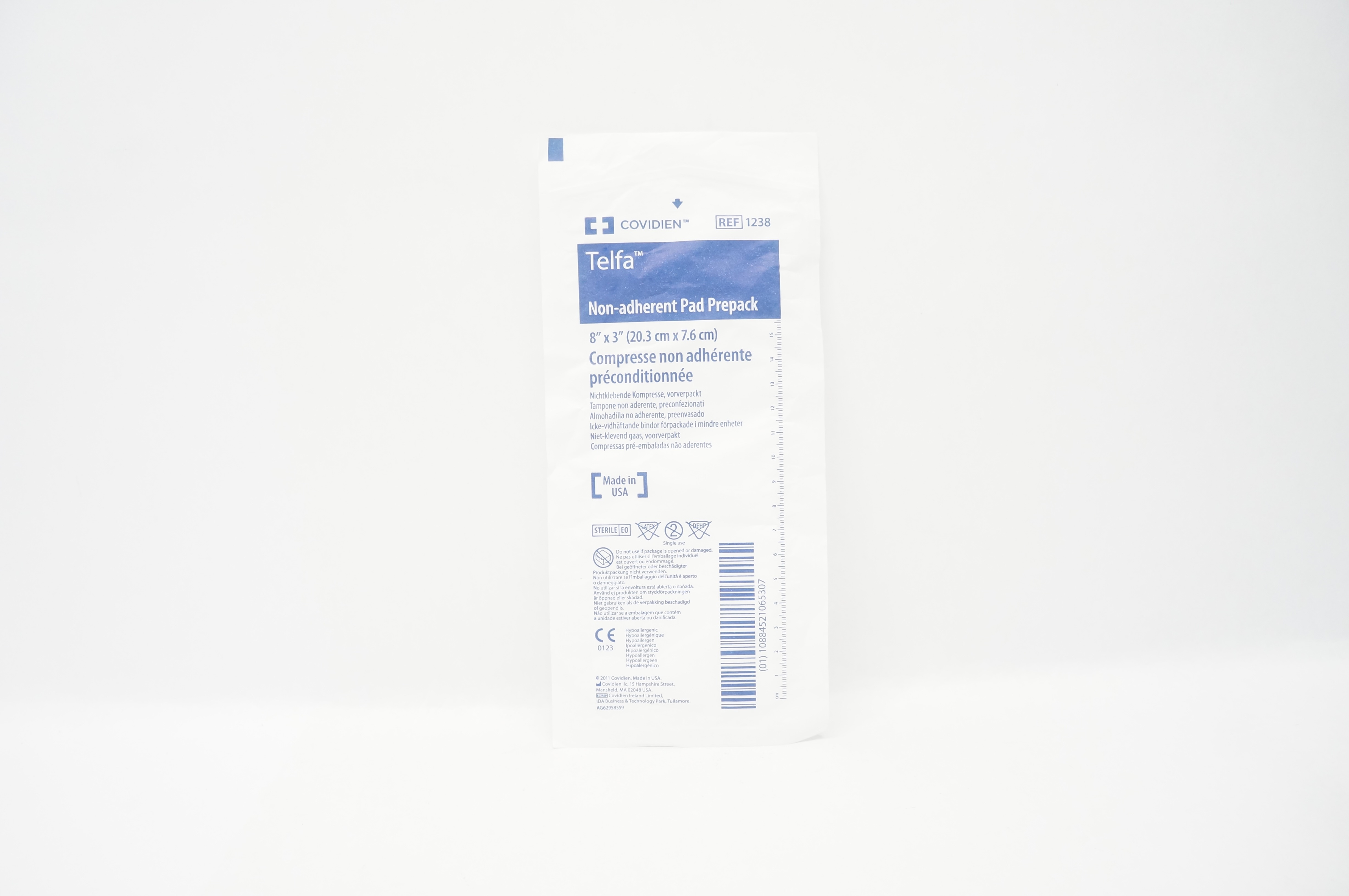 Covidien 1238 Telfa Non-Adherent Pad Prepack 8inch x 3inch