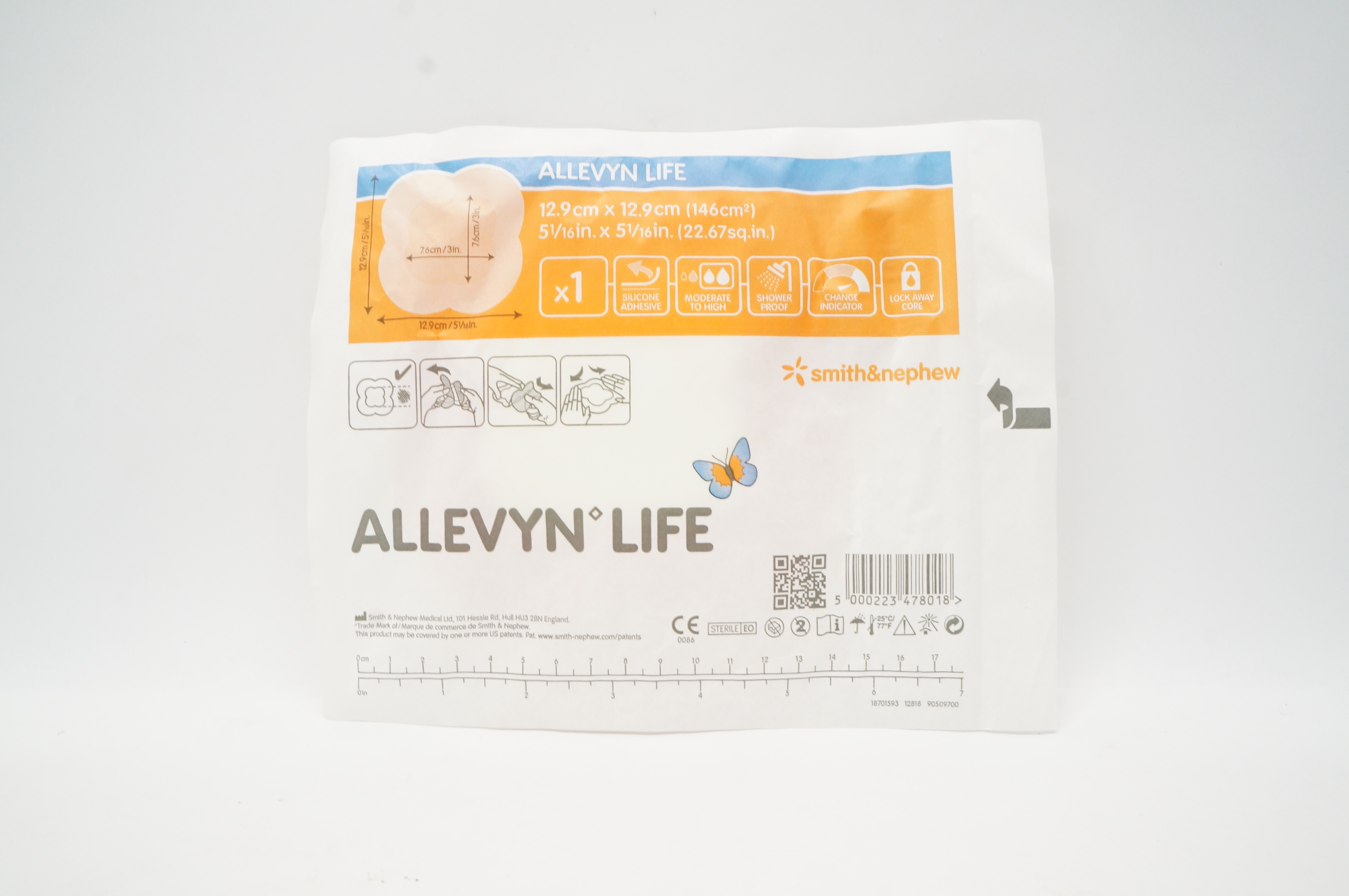 Smith&Nephew 66801068 ALLEVYN LIFE 5-1/16inch x 5-1/16inch