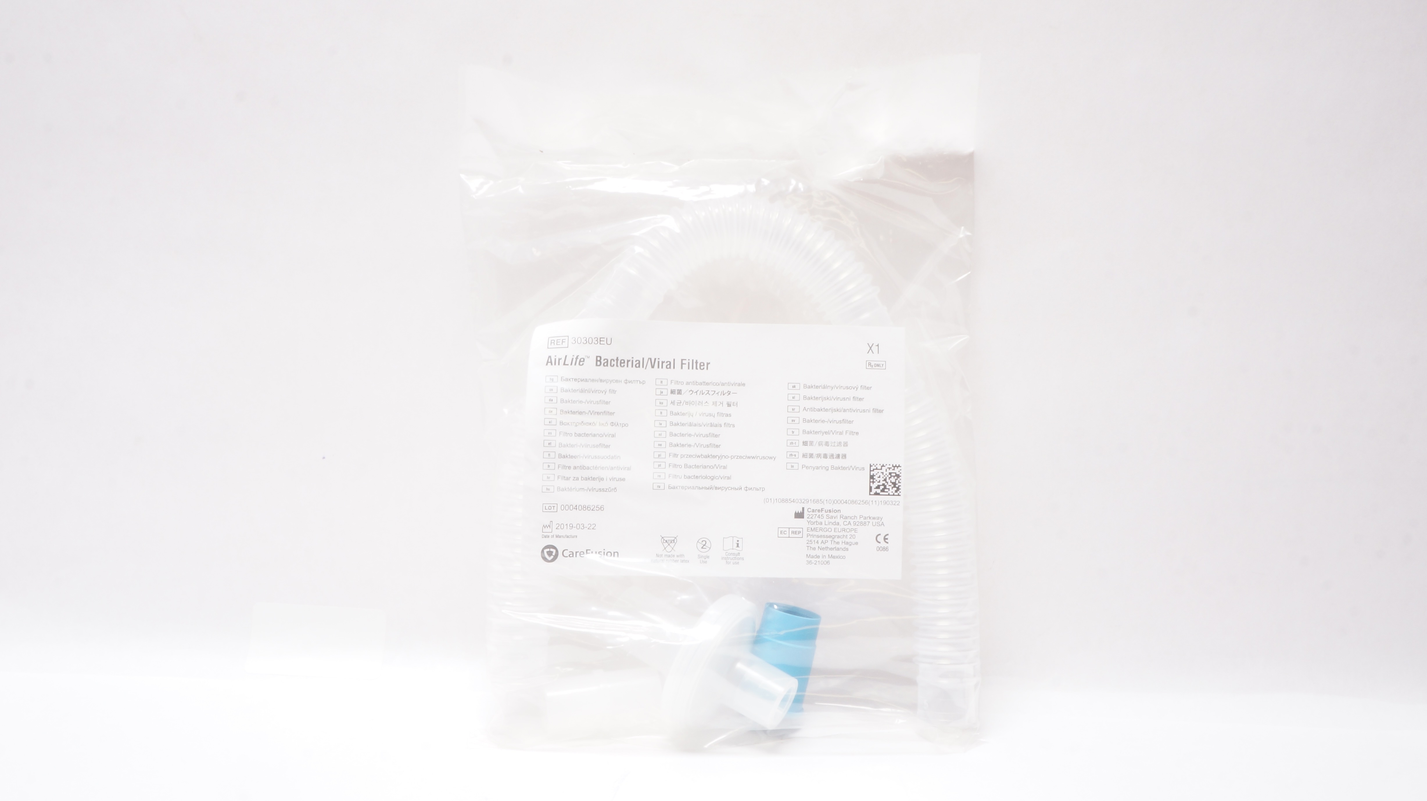 CareFusion 30303EU AirLife Bacterial/Viral Filter
