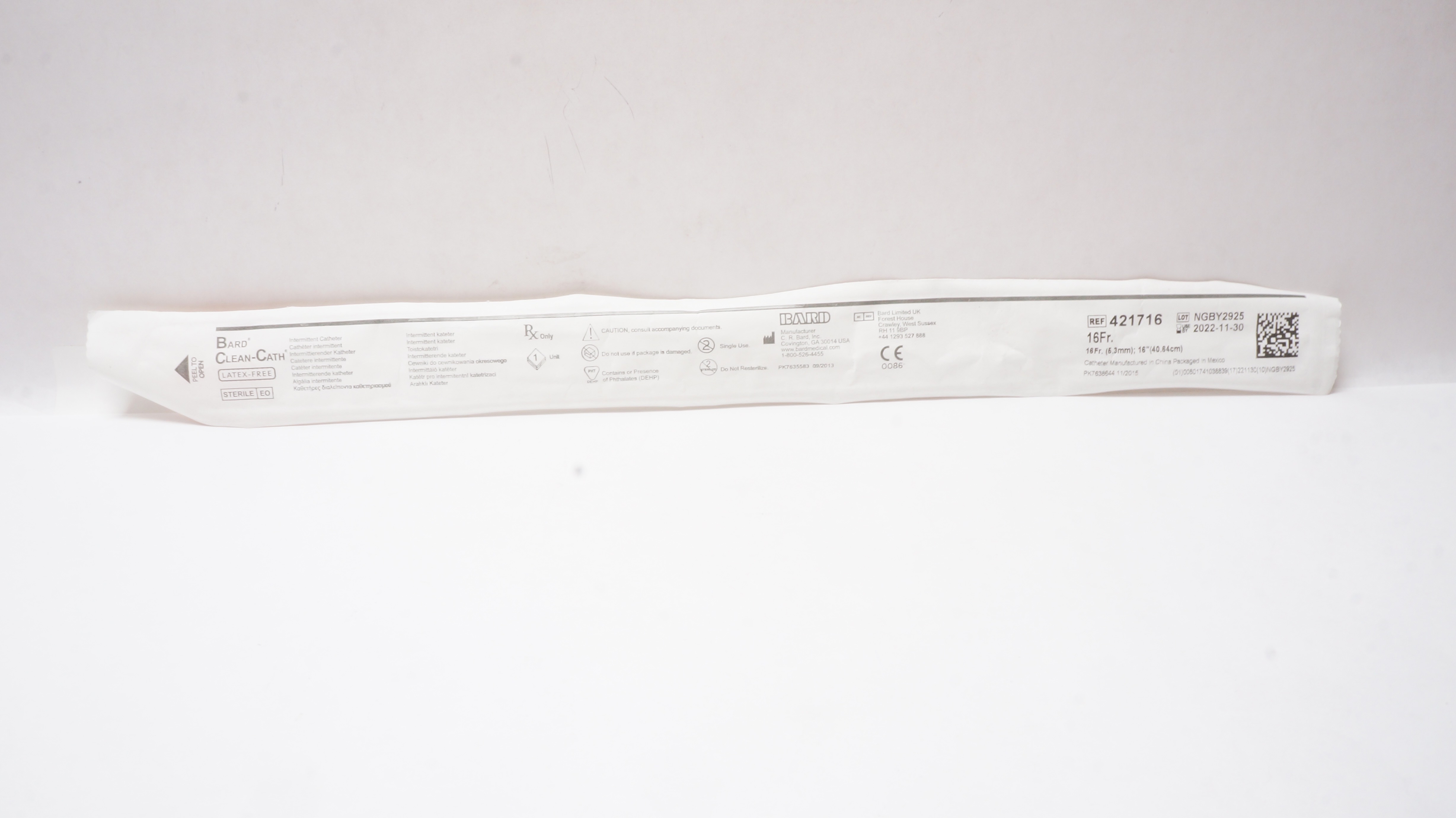 Bard 421716 Clean-Cath Intermittent Cath. 16Fr x 16 inch (x)