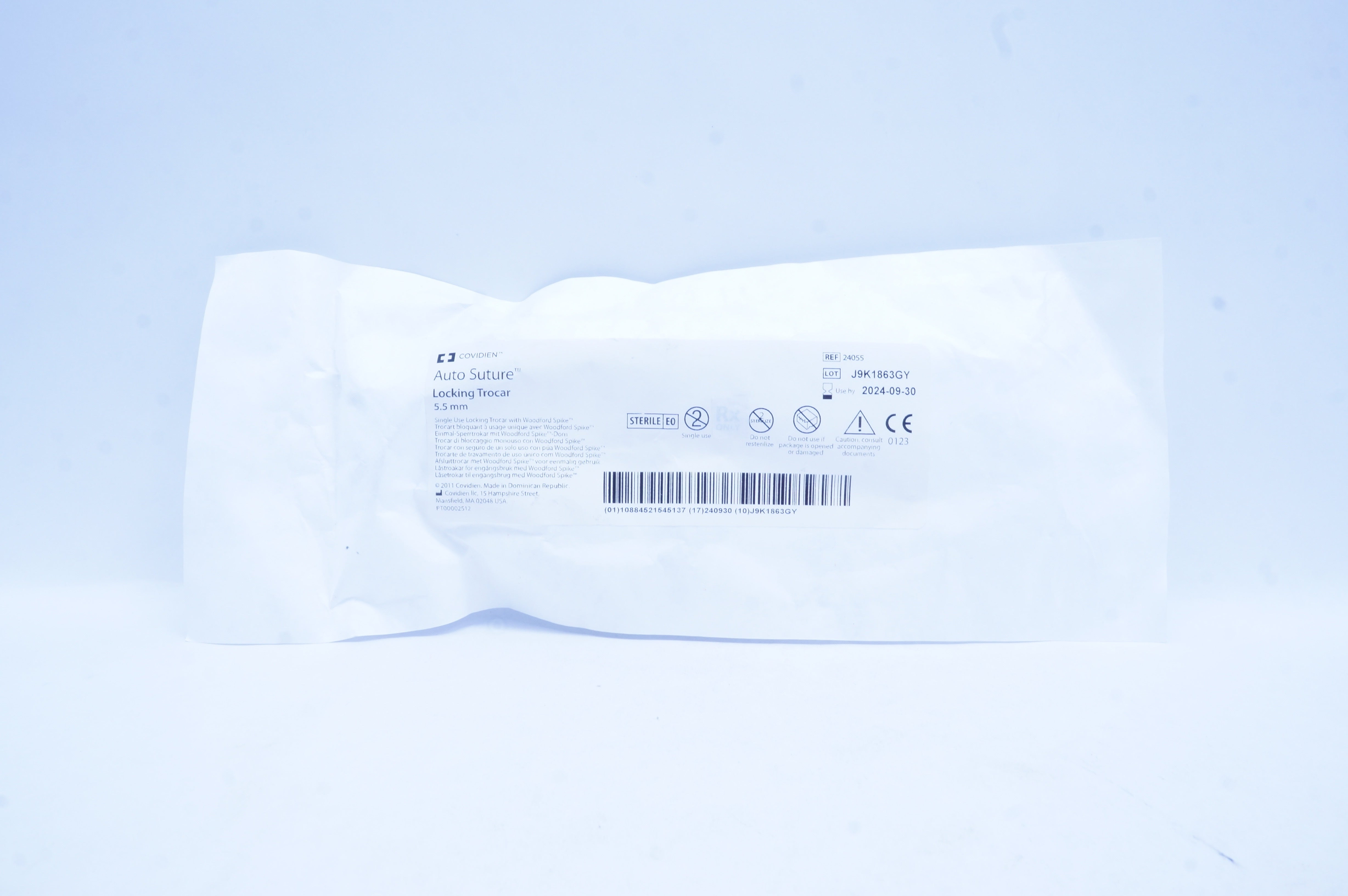 Covidien 24055 Auto Stre. Locking Trocar 5.5mm