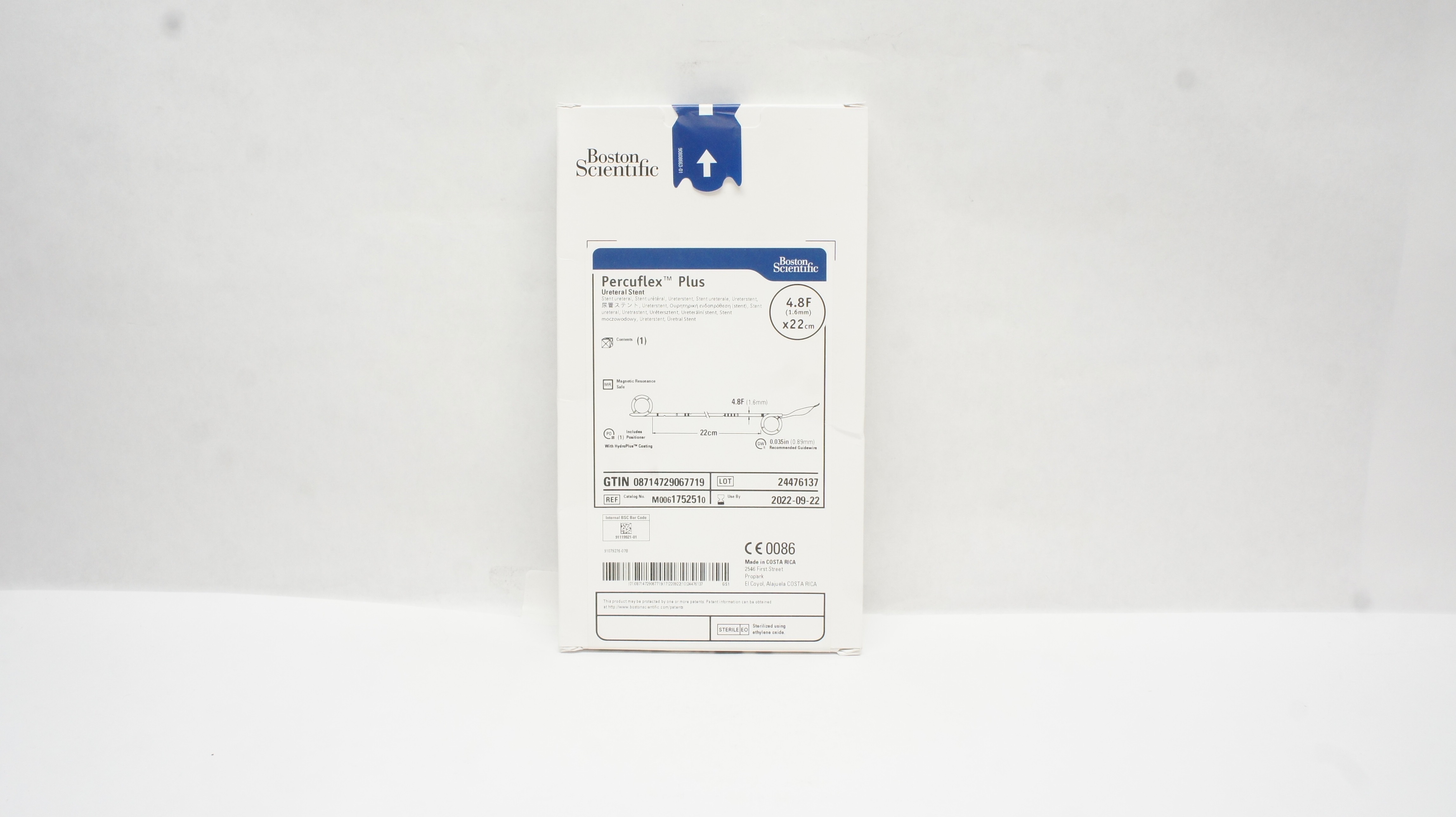 Boston Scientific 175251 Percuflex Plus Ureteral Stnt 4.8F x 22cm (x)