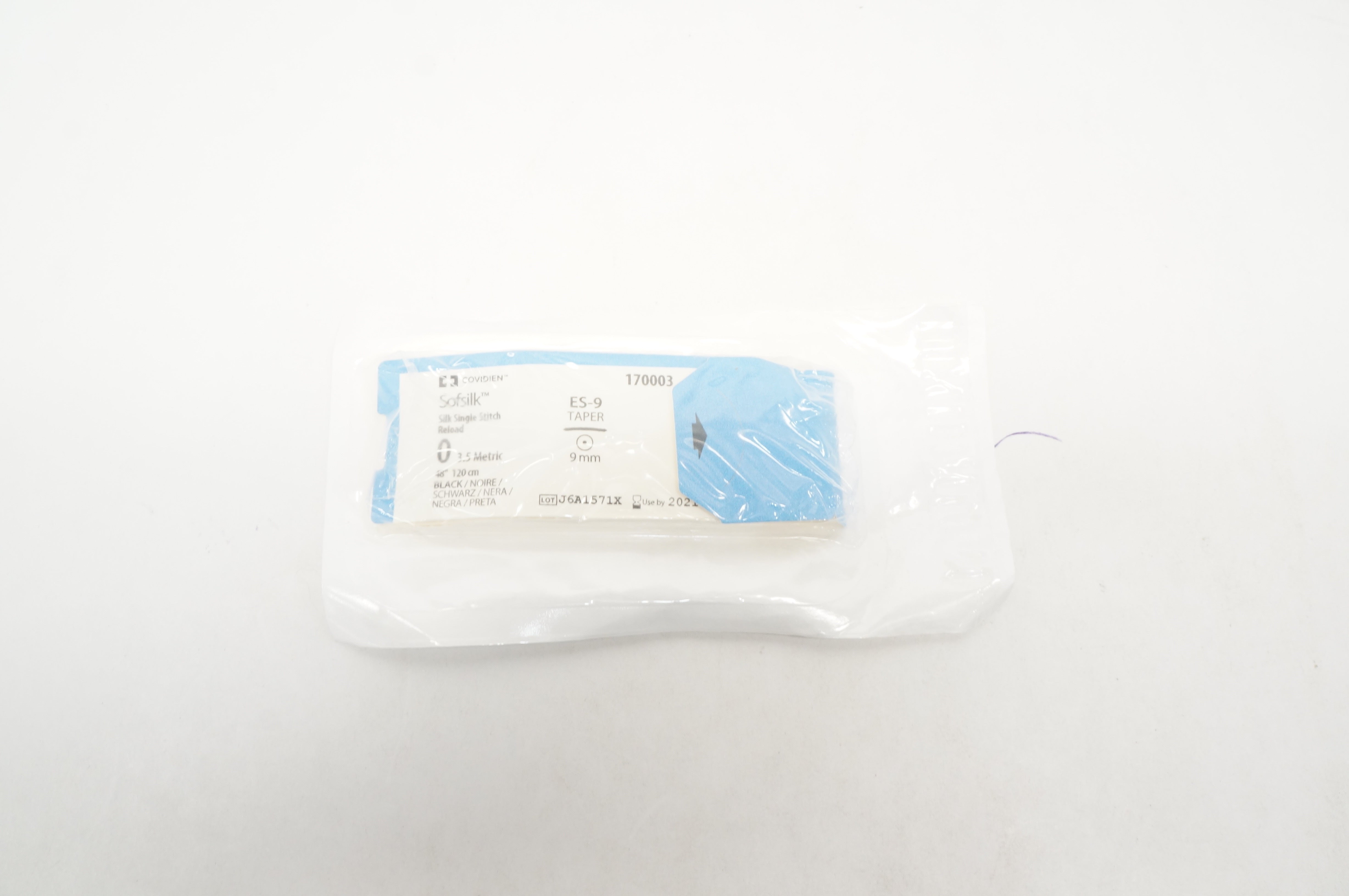 Covidien 170003 0 Sofsilk Silk Single Stitch Reload, ES-9 Taper 9mm, 48 inch (x)