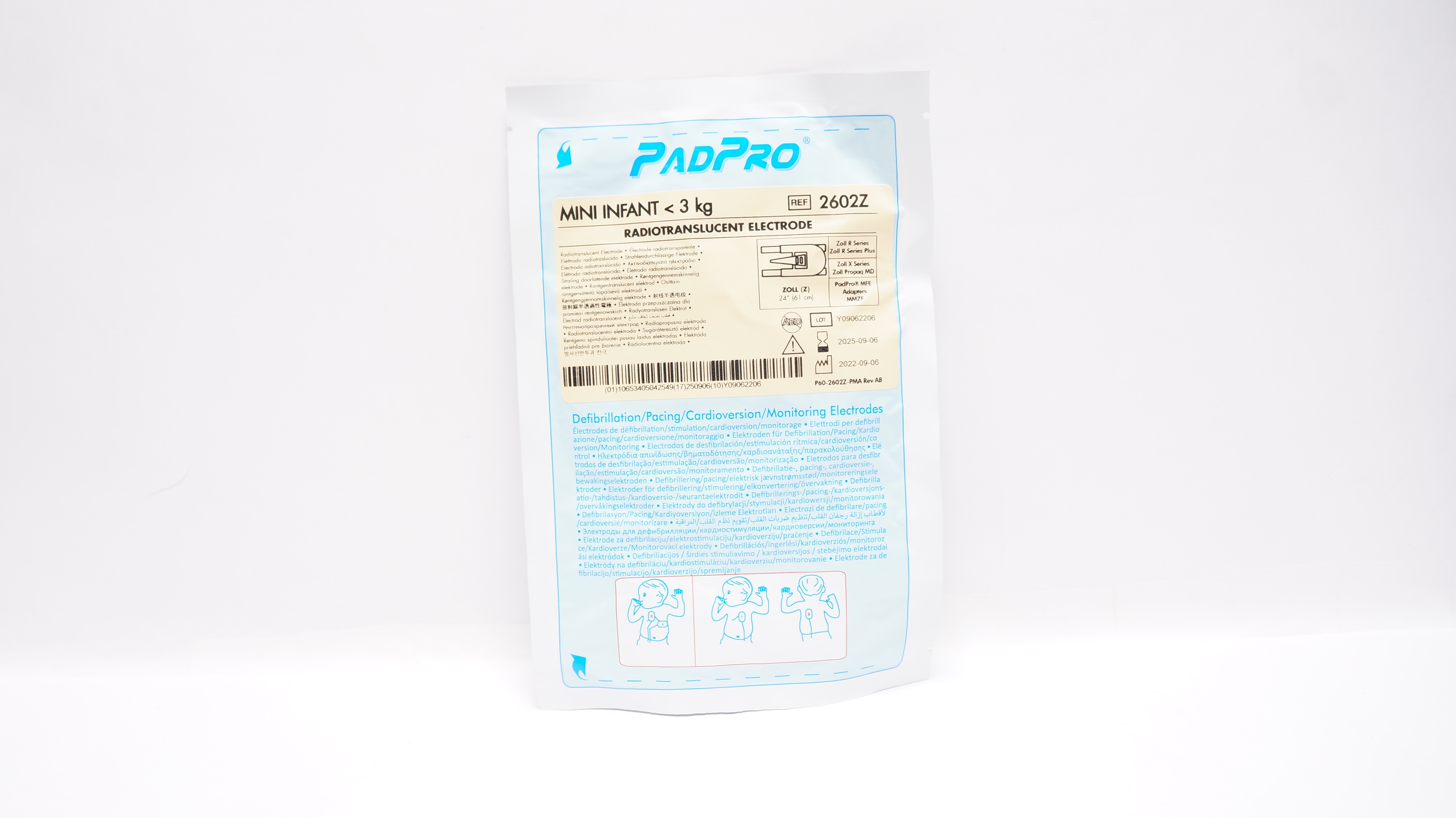 ConMed 2602Z Mini Infant < 3kg Radiotranslucent Electrode