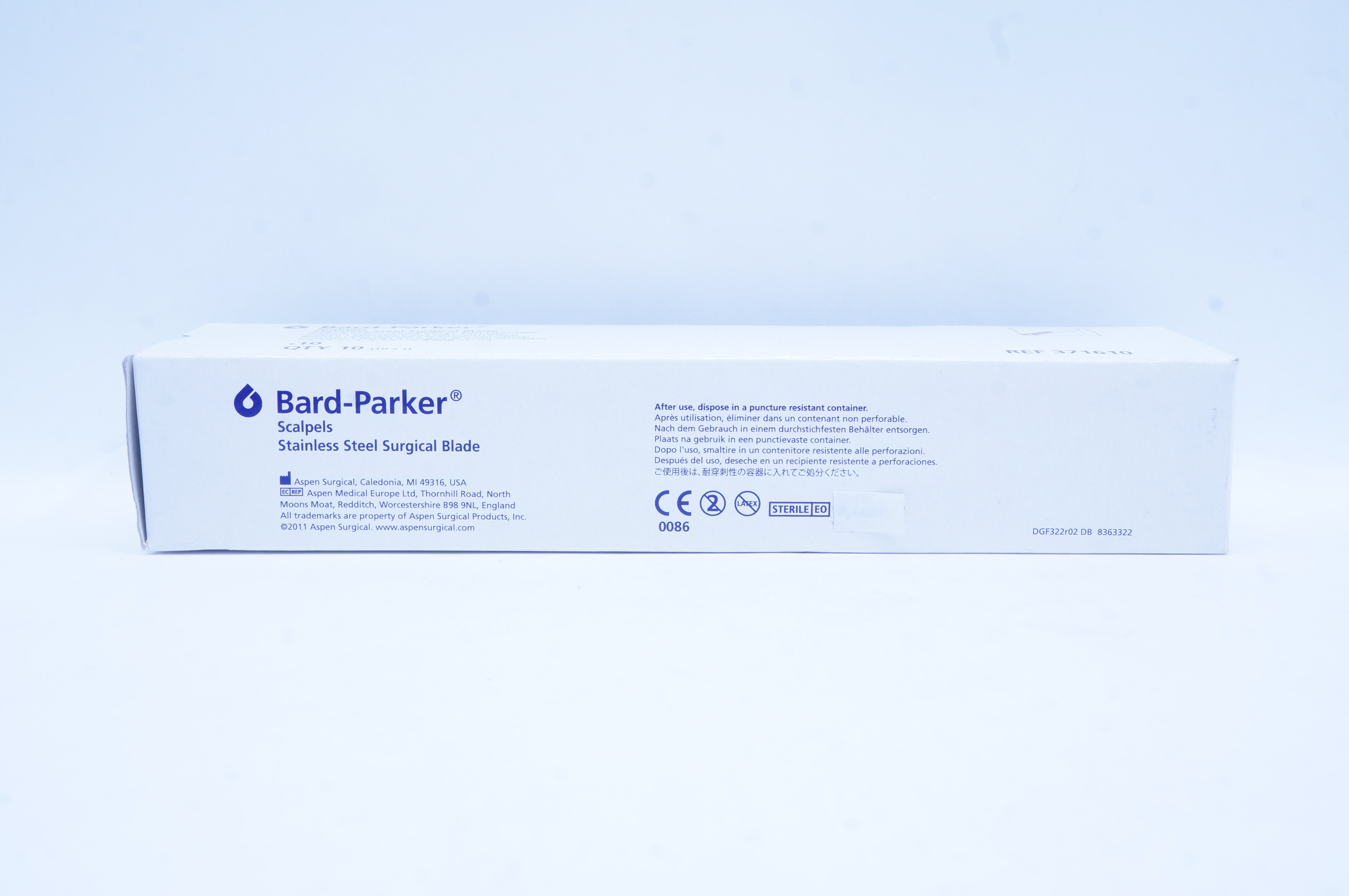 Bard-Parker 371610 Surgical Stainless Steel Surgical Blade #10 (x) - Box of 10