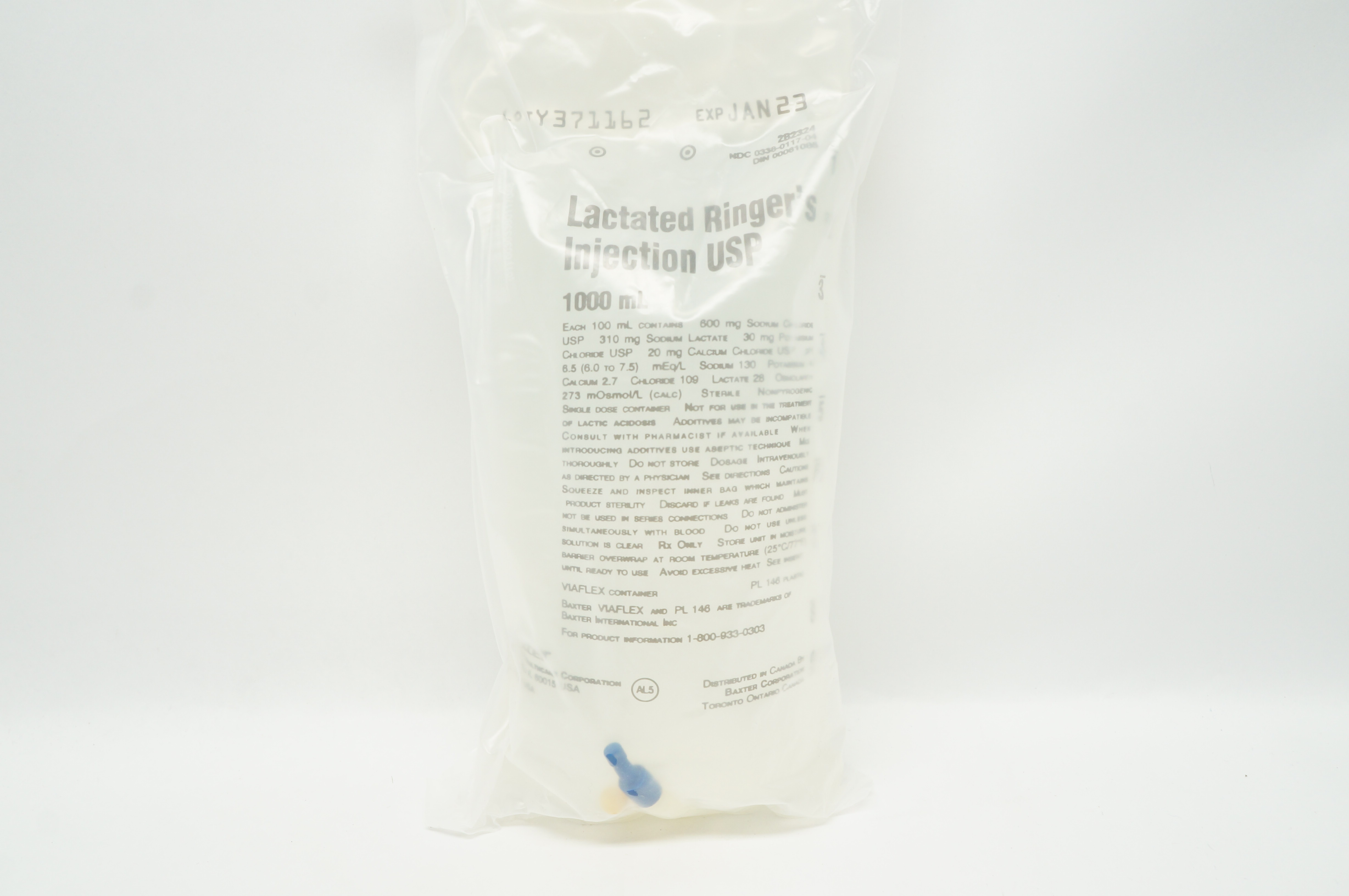 Baxter 2B2324 0.9% Lactated Ringer's Injection USP 1000ml
