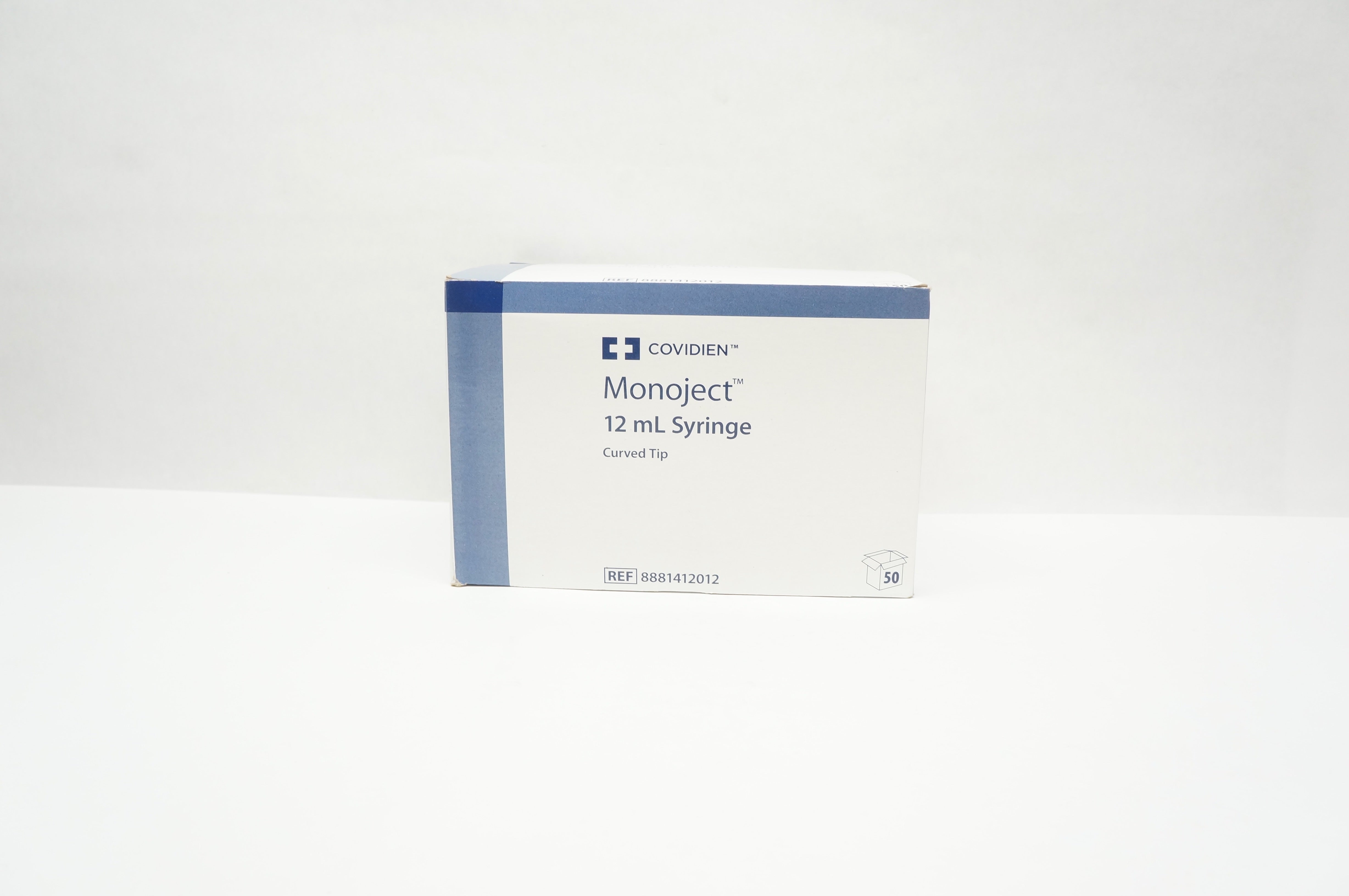 Covidien 8881412012 Monoject Syringe, Curved Tip 12mL - Box of 50