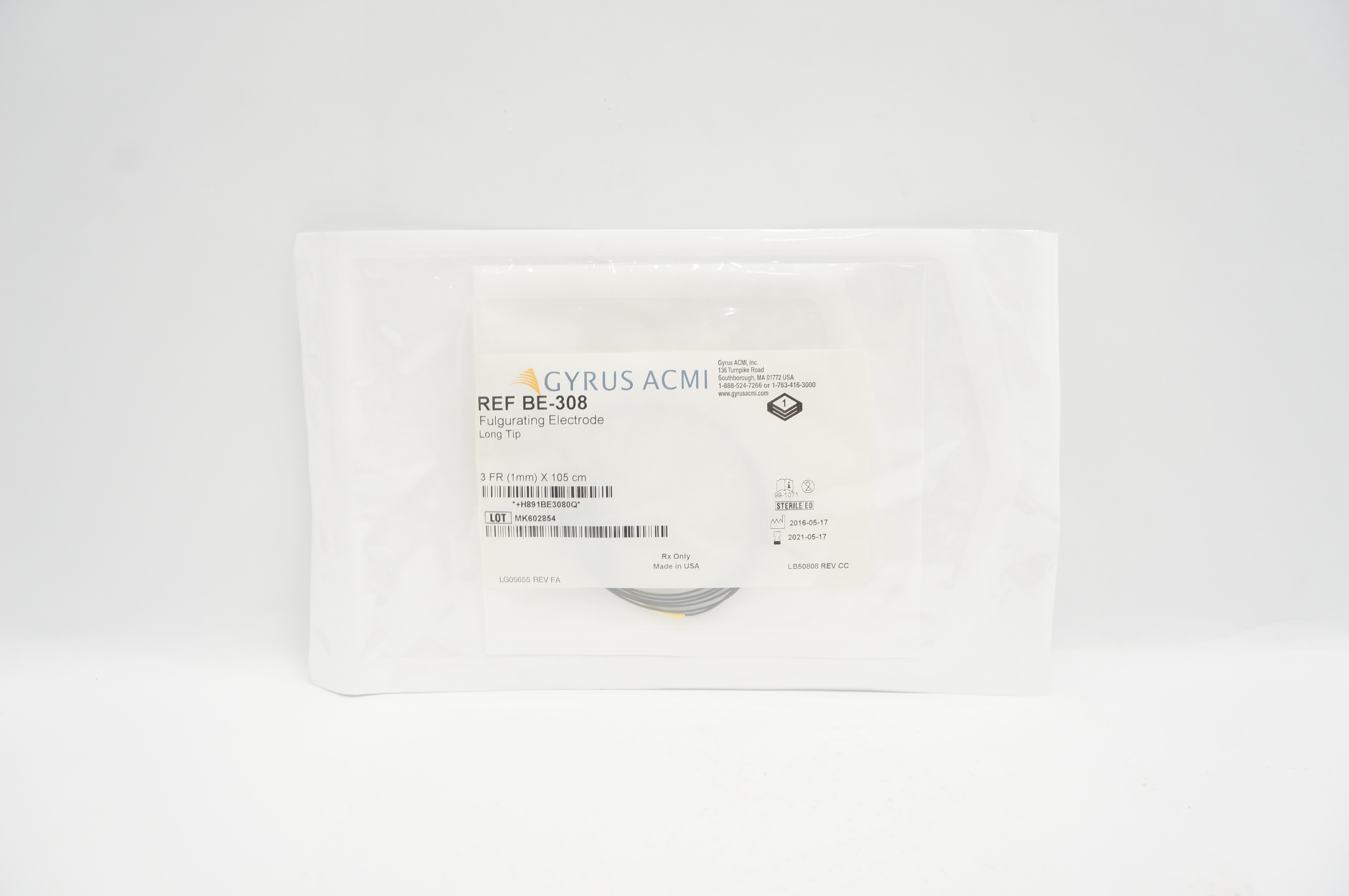 Gyrus ACMI BE-308 Fulgurating Electrode, Long Tip 3Fr x 105cm (x)