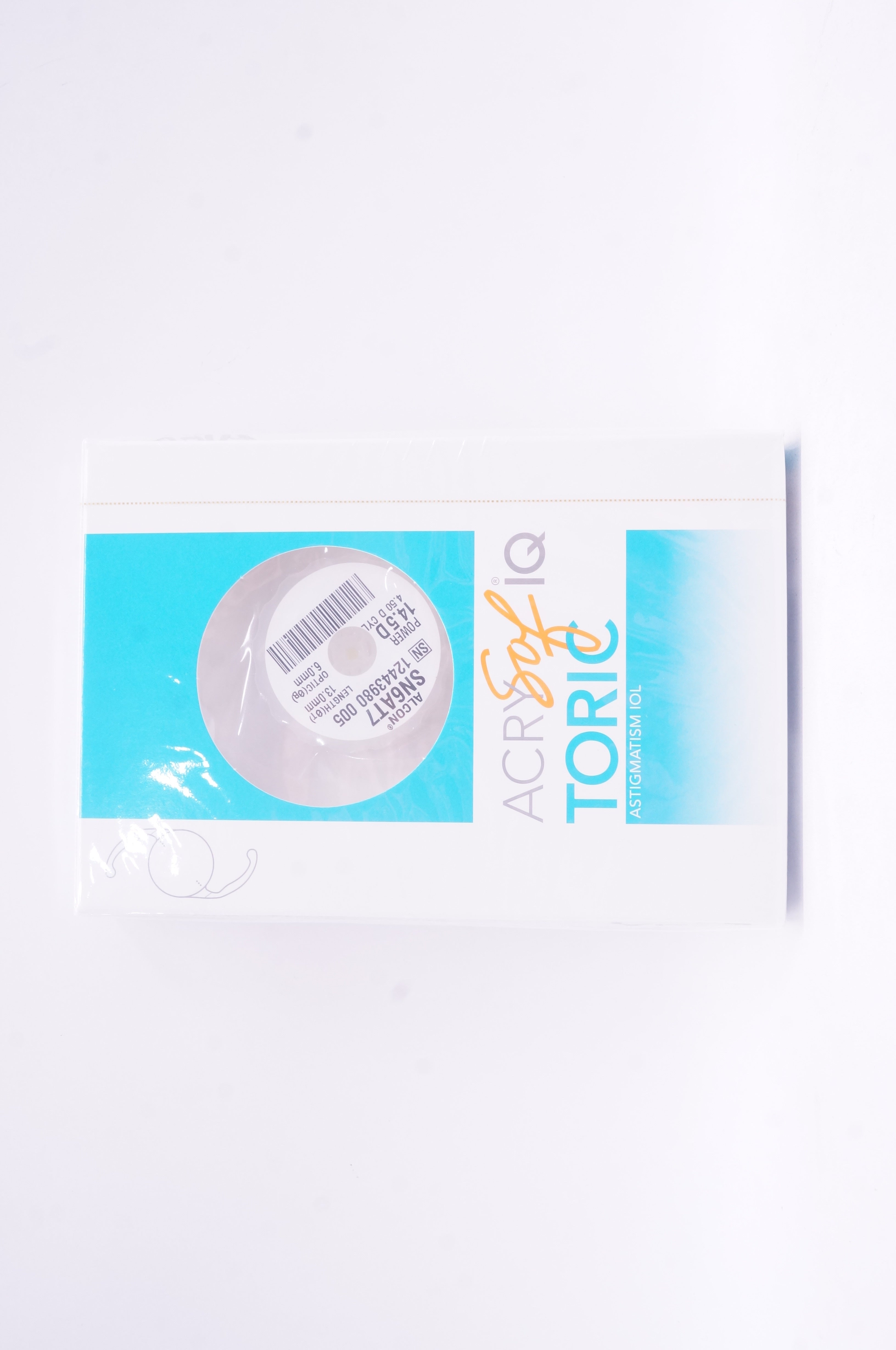 Alcon SN6AT7 AcrySof IQ Toric Astigmatism IOL 14.5D 4.50 D CYL 13.0 x 6.0 mm (x)