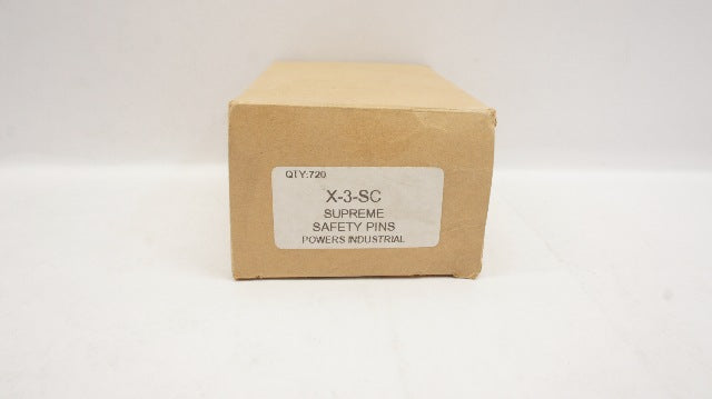 Powers Industrial X-3-SC Supreme Safety Pins - Case of 720