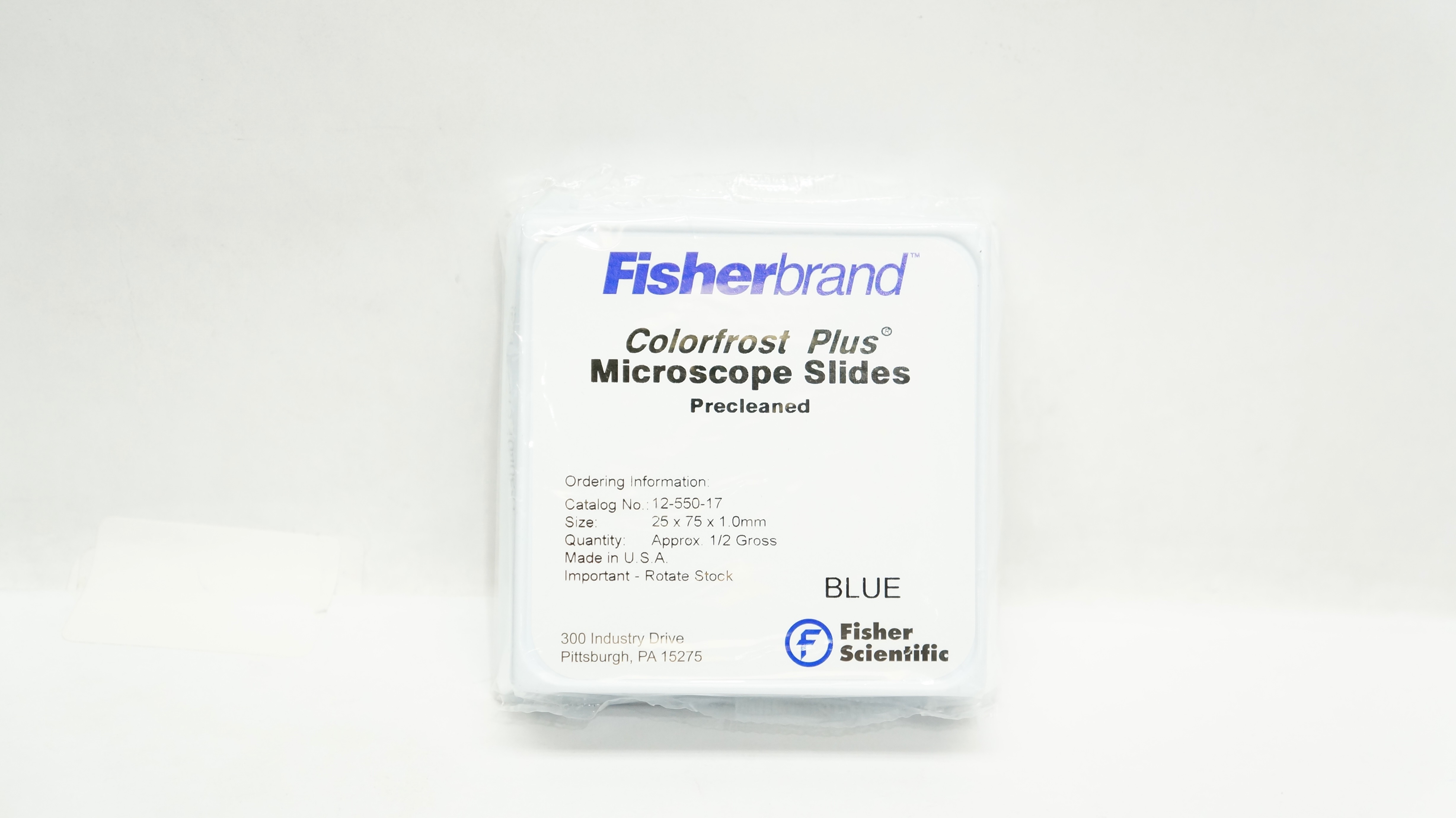 Fisher Scientific 12-550-17 Colorfrost Plus Microscope Slides 25 x 75 x 1.0mm