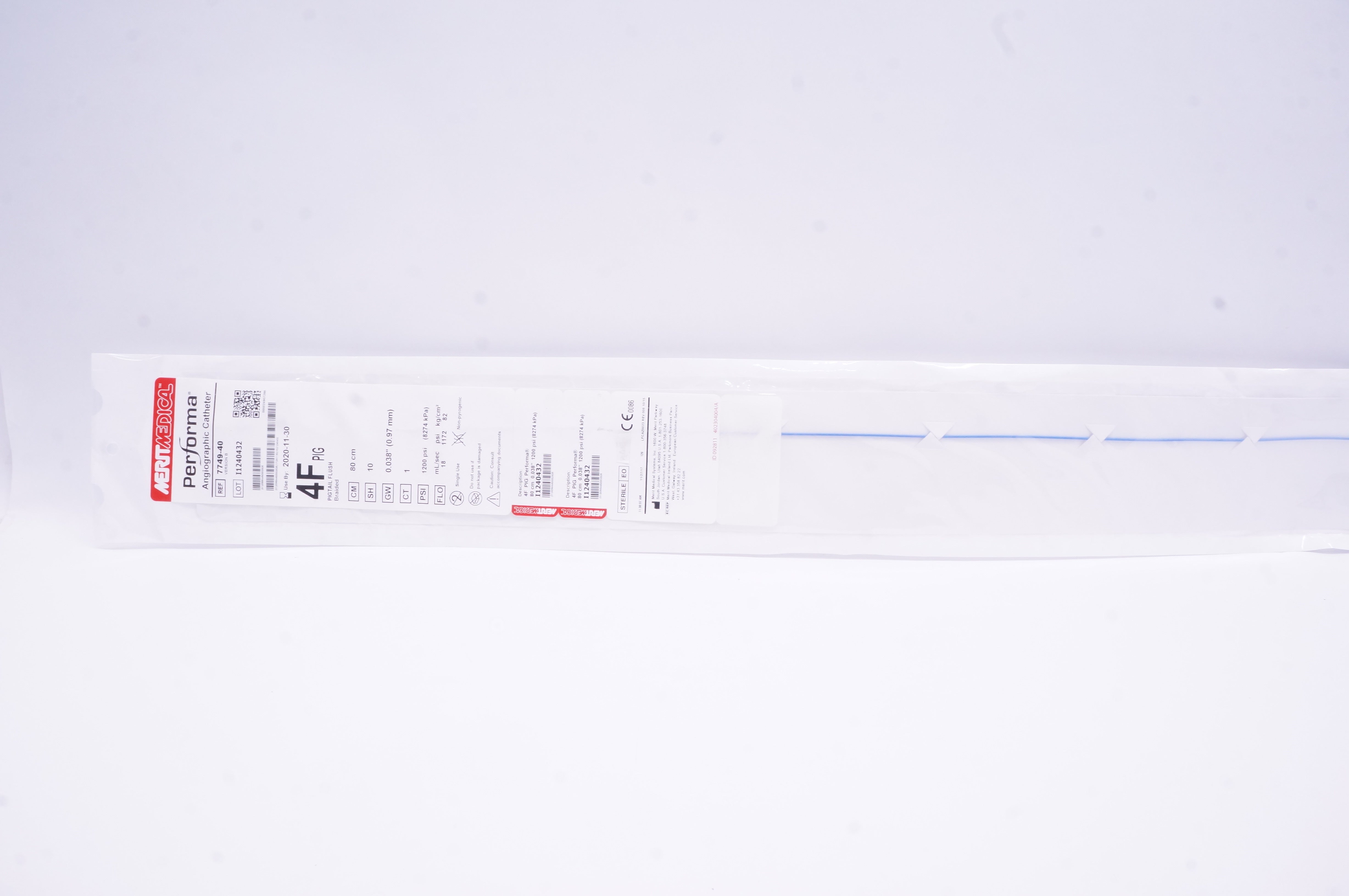 Merit Medical 7749-40 Performa Angiographic Catheter 4F (x)